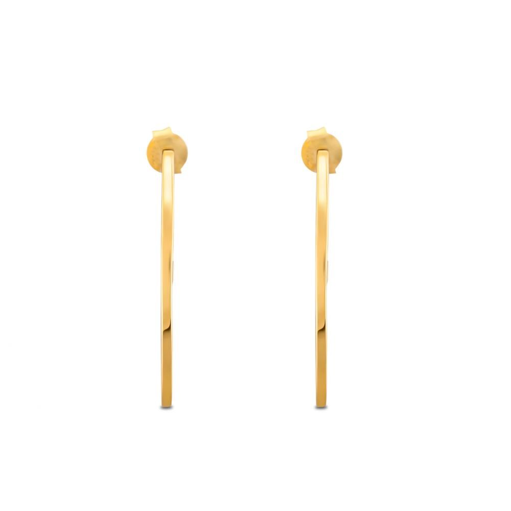 Lucky Gems Model-1 Mother-of-Pearl Stone Gold-Colored Silver Earrings