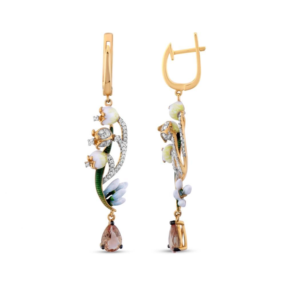 Zultanite Model-4 Enamel Silver Earrings