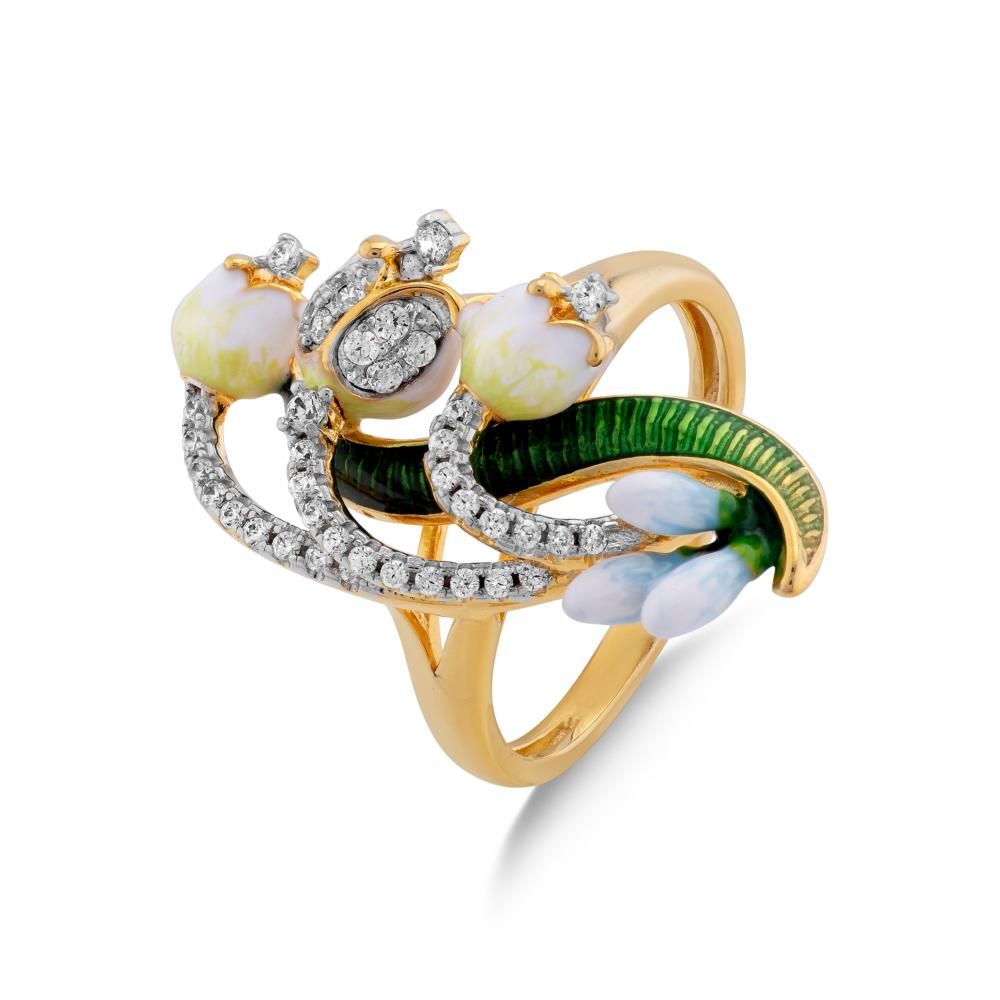 Zultanite Model-4 Enamelled Silver Ring