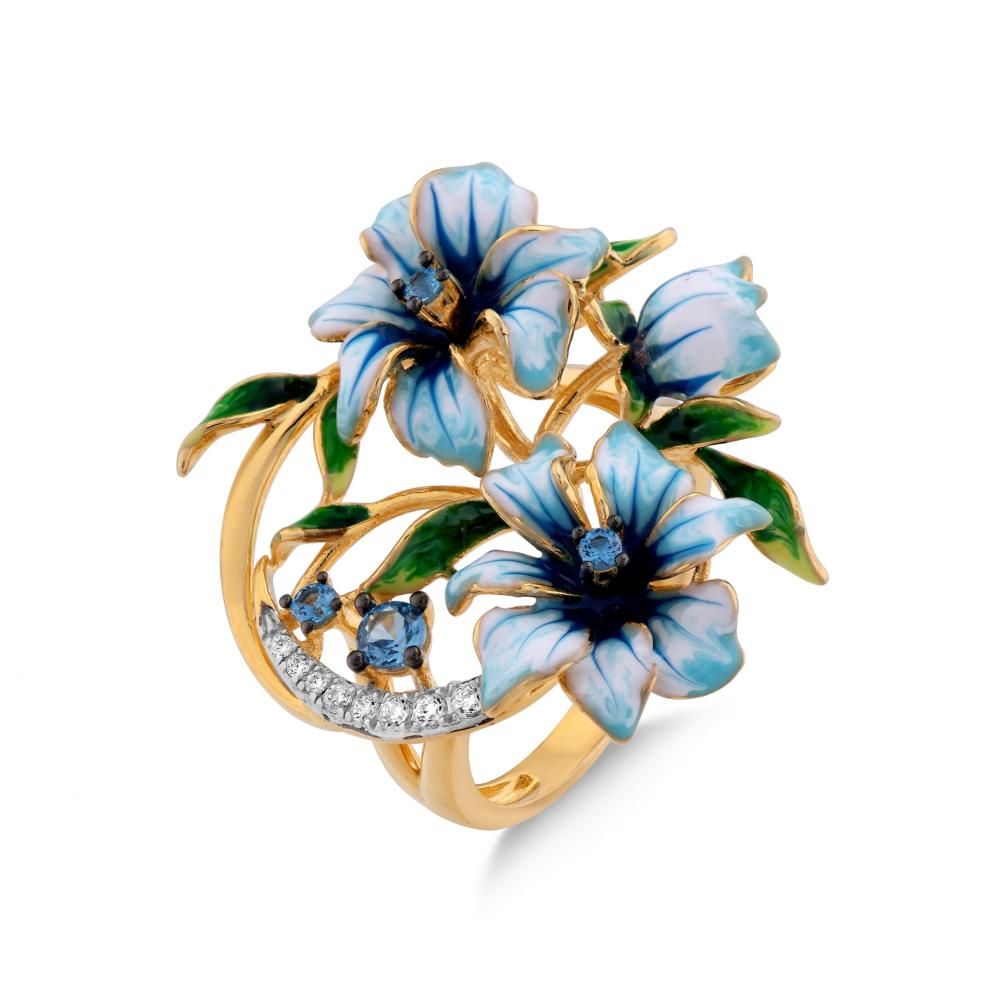 Zultanite Model-10 Enamelled Silver Ring