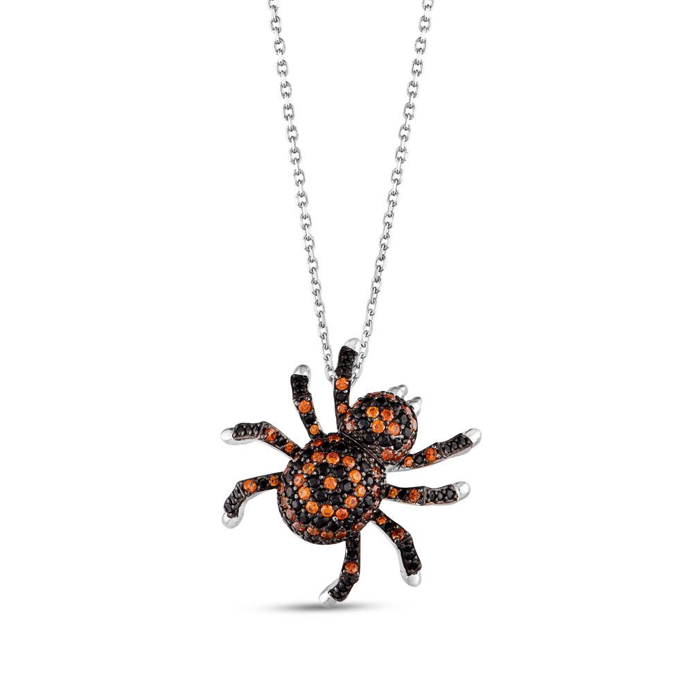 Dream Jungle Collection Spider Design Silver Necklace