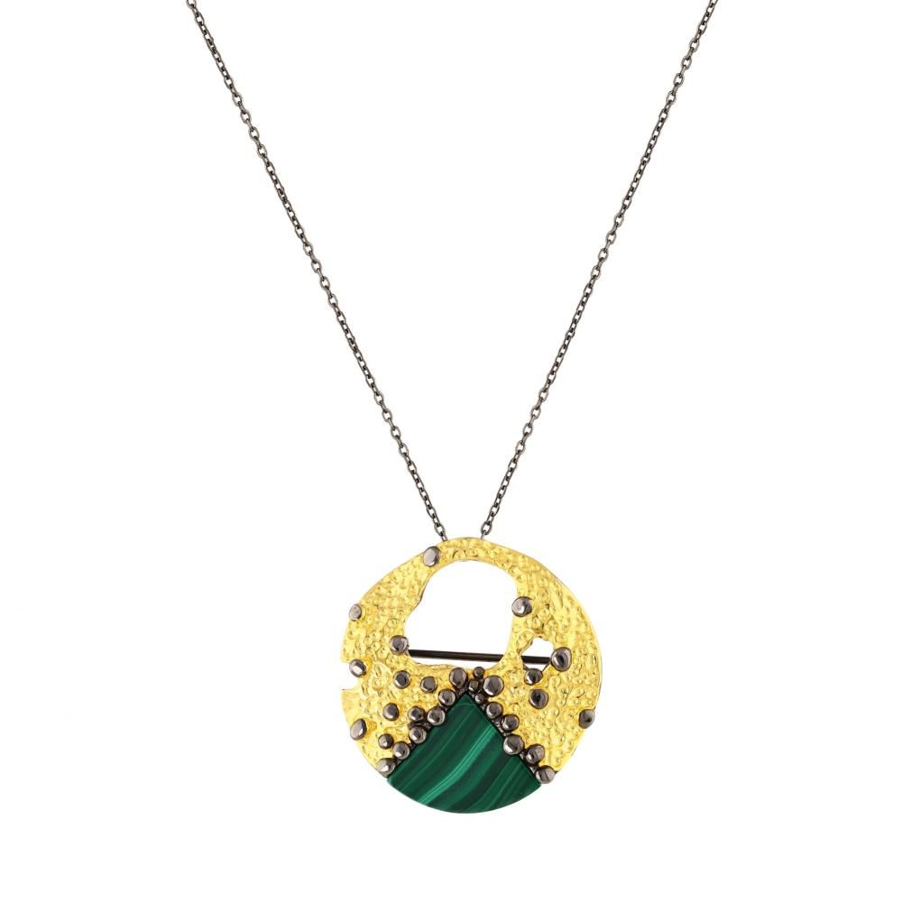 Kaleidoscope Collection Malachite Stone Necklace