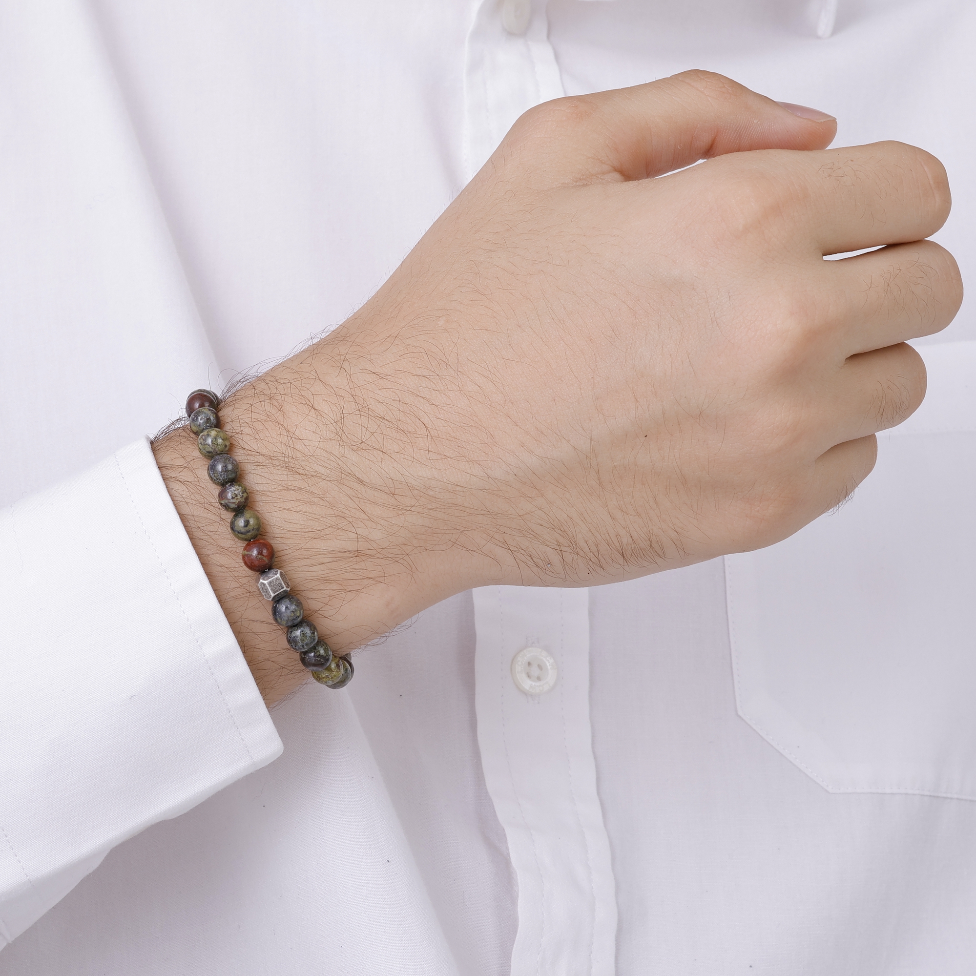 Bravoman Collection Natural Stone Bead Bracelet