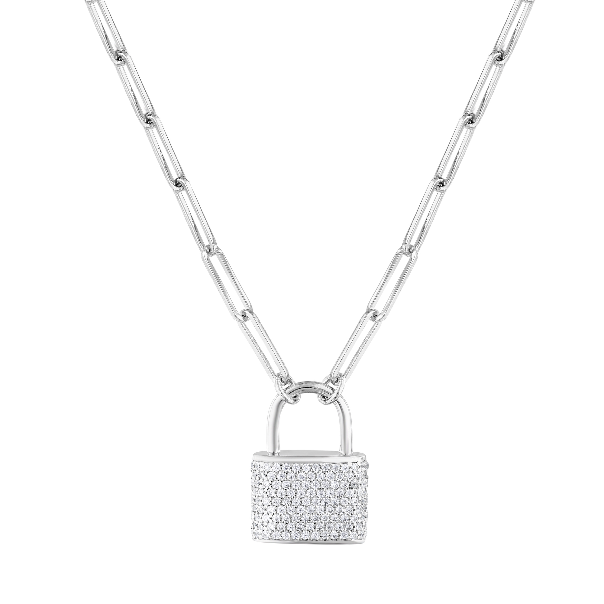 Gift Koleksiyonu Işıltılı Kilit Kolye