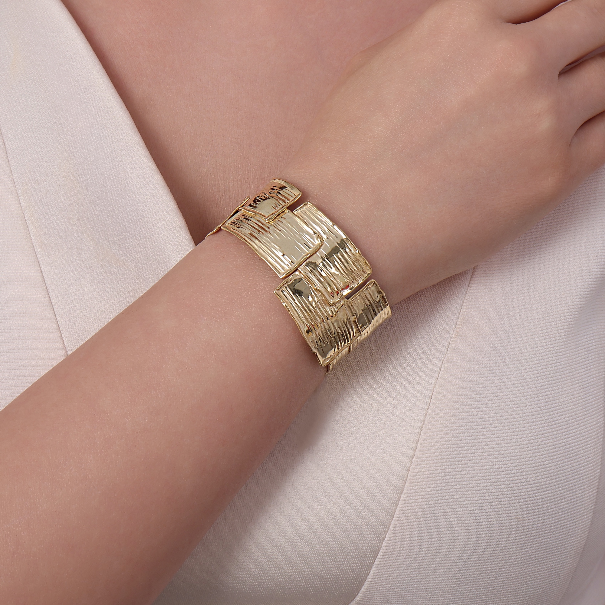 Sun Collection Geometric Plate Bracelet