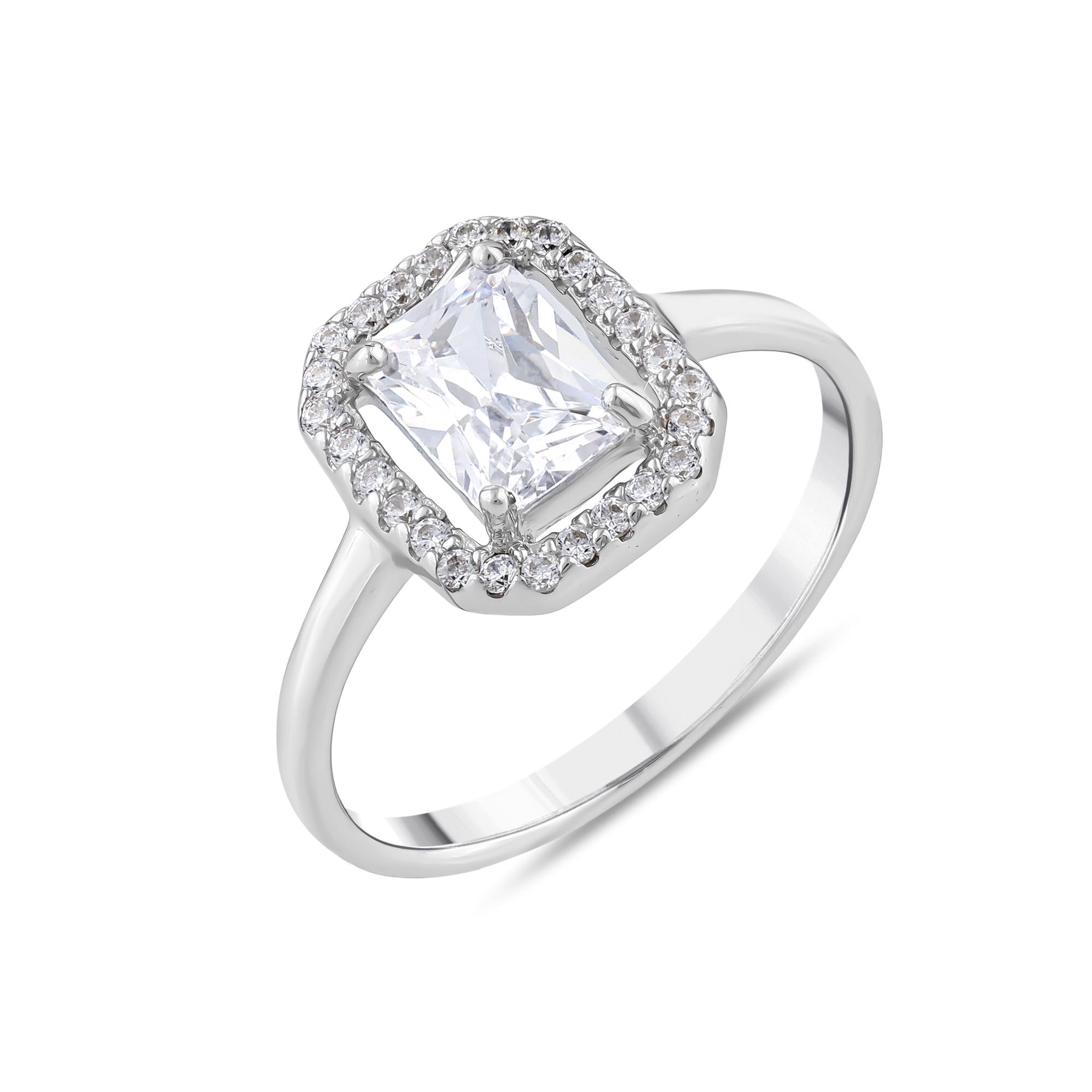 Gift Collection Zircon Solitaire Silver Ring