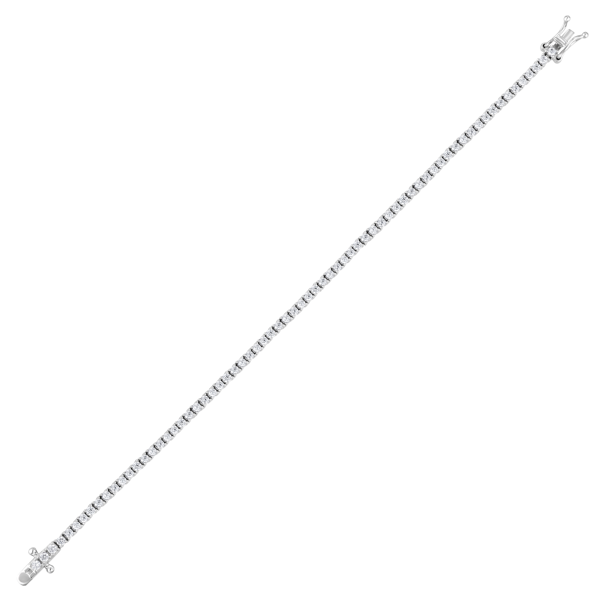 Gift Collection Classic Waterway Zircon Stone Silver Women's Bracelet