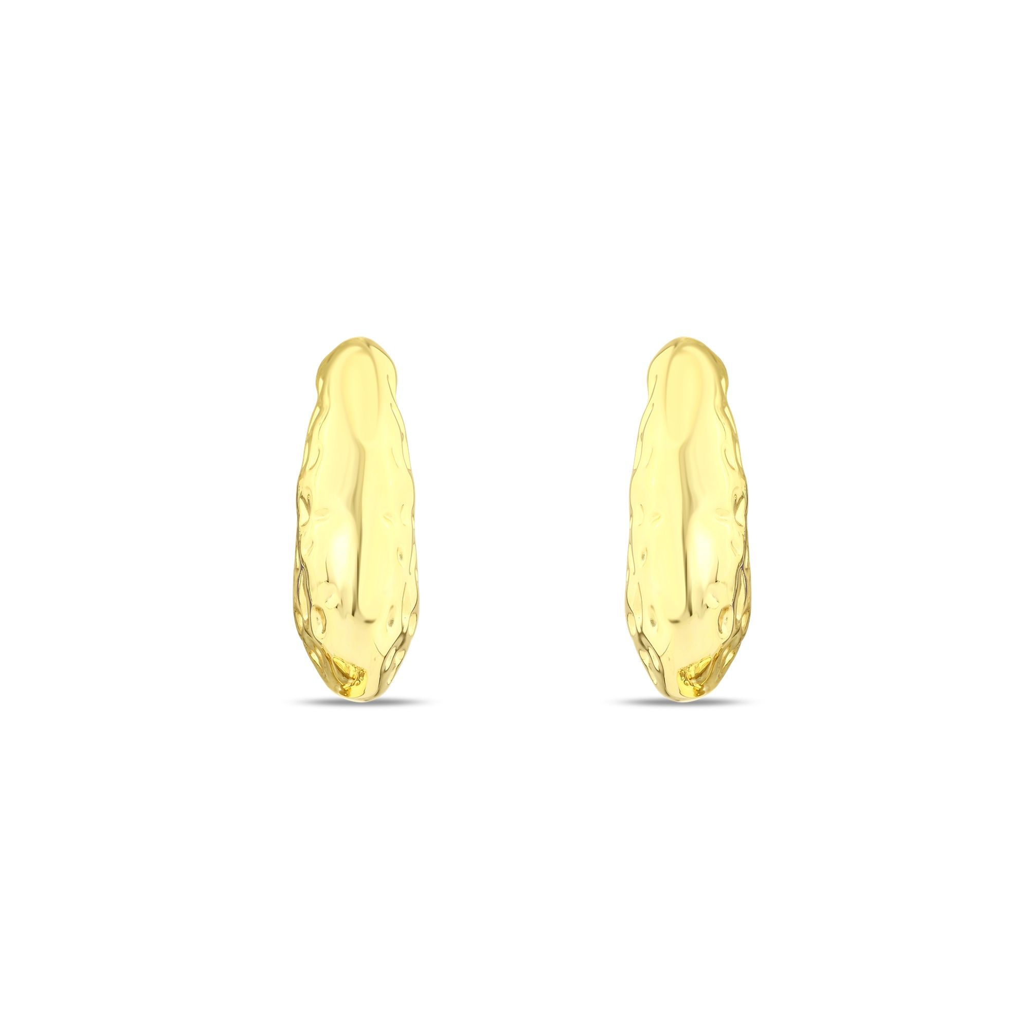 Sun Collection Crescent Silver Earrings
