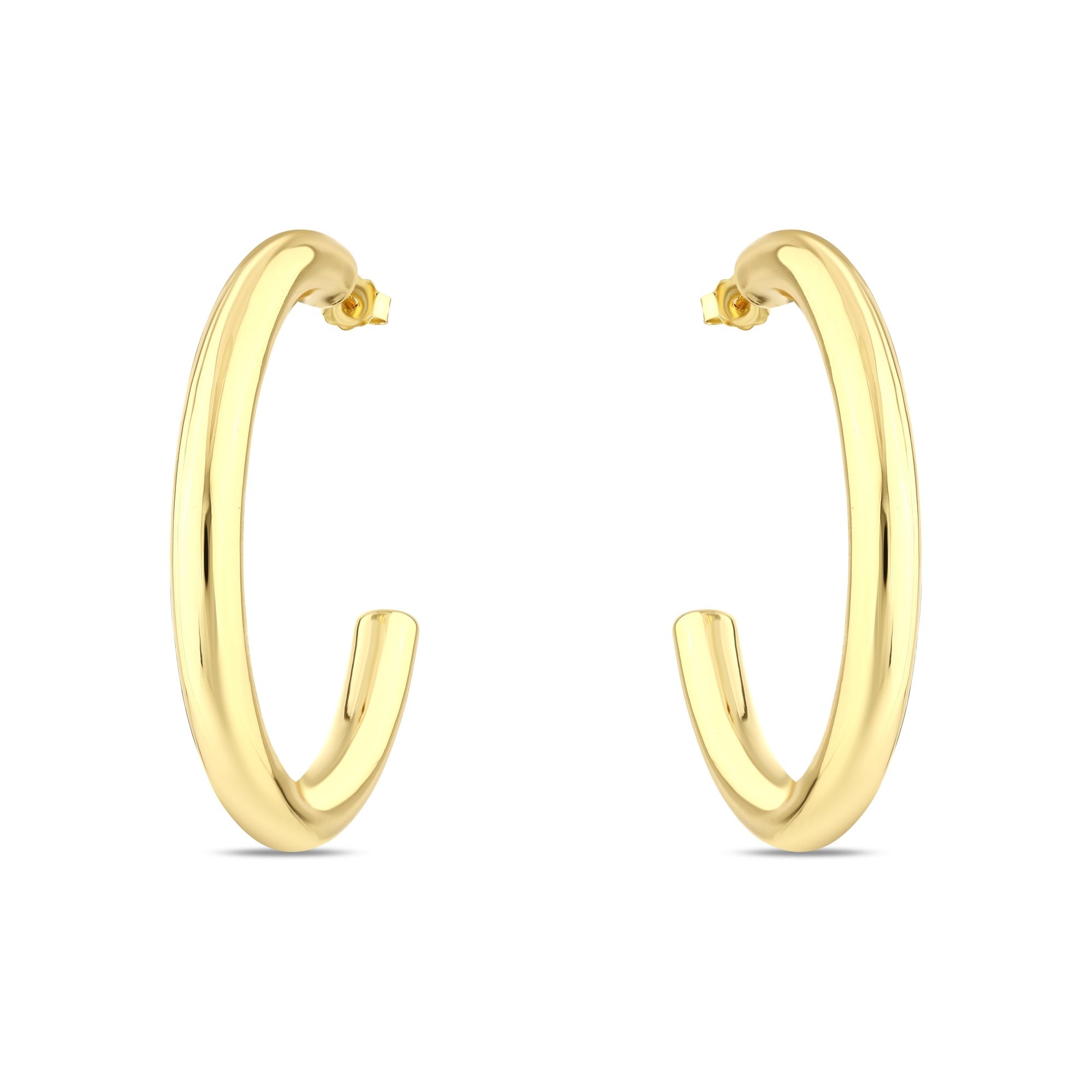Sun Collection Oversize Hoop Silver Earring