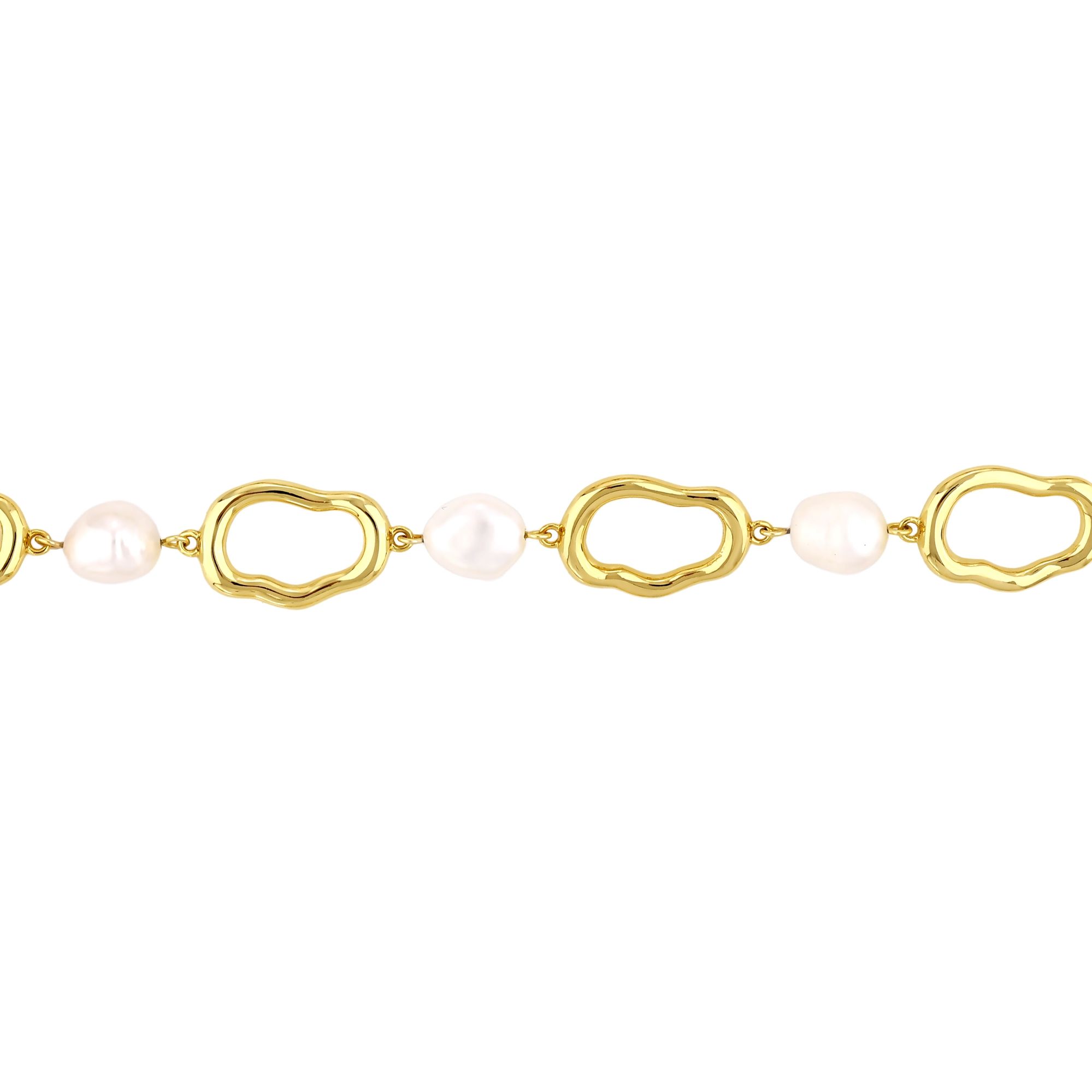 Sun Collection Pearl Silver Bracelet