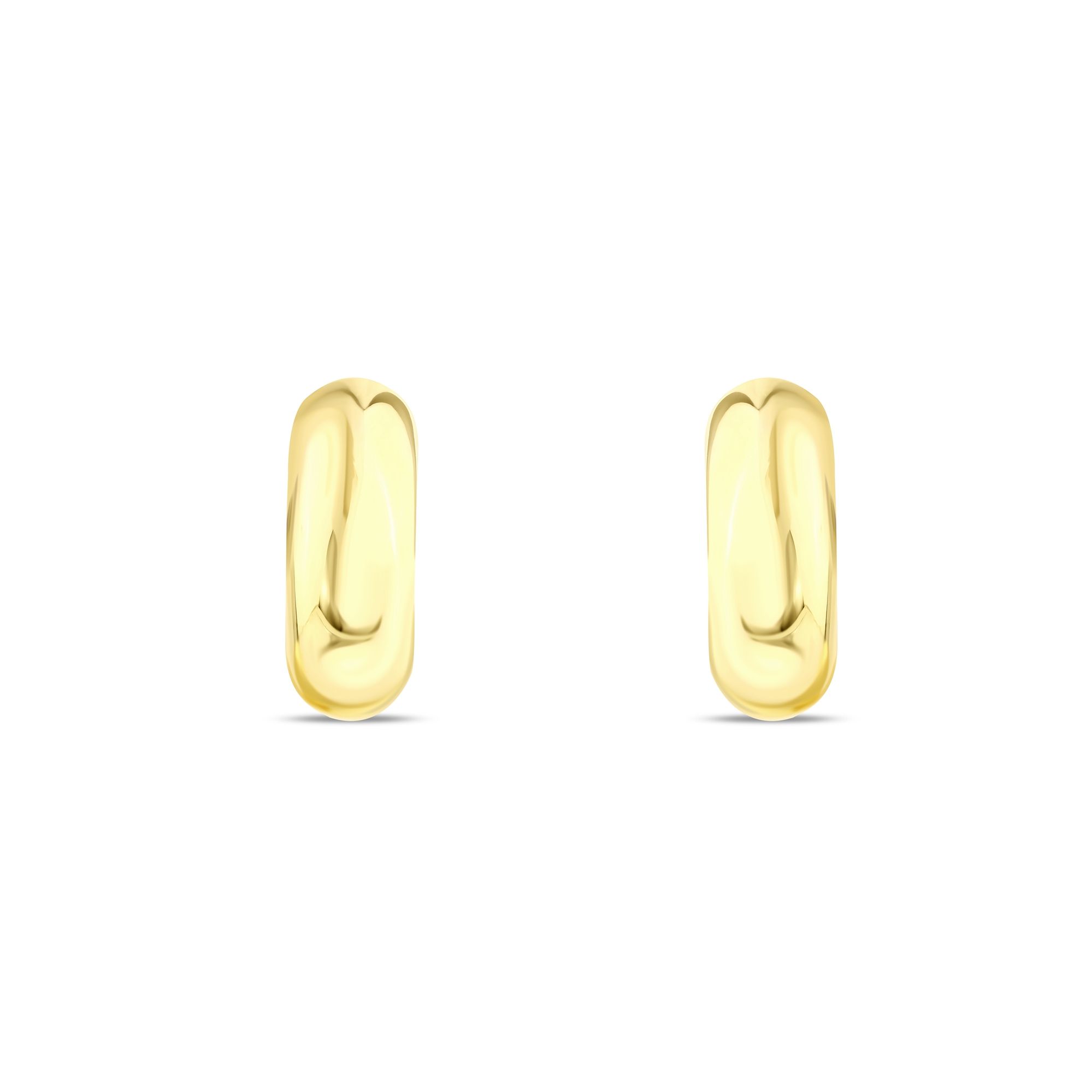 Sun Collection Voluminous C Hoop Silver Earring