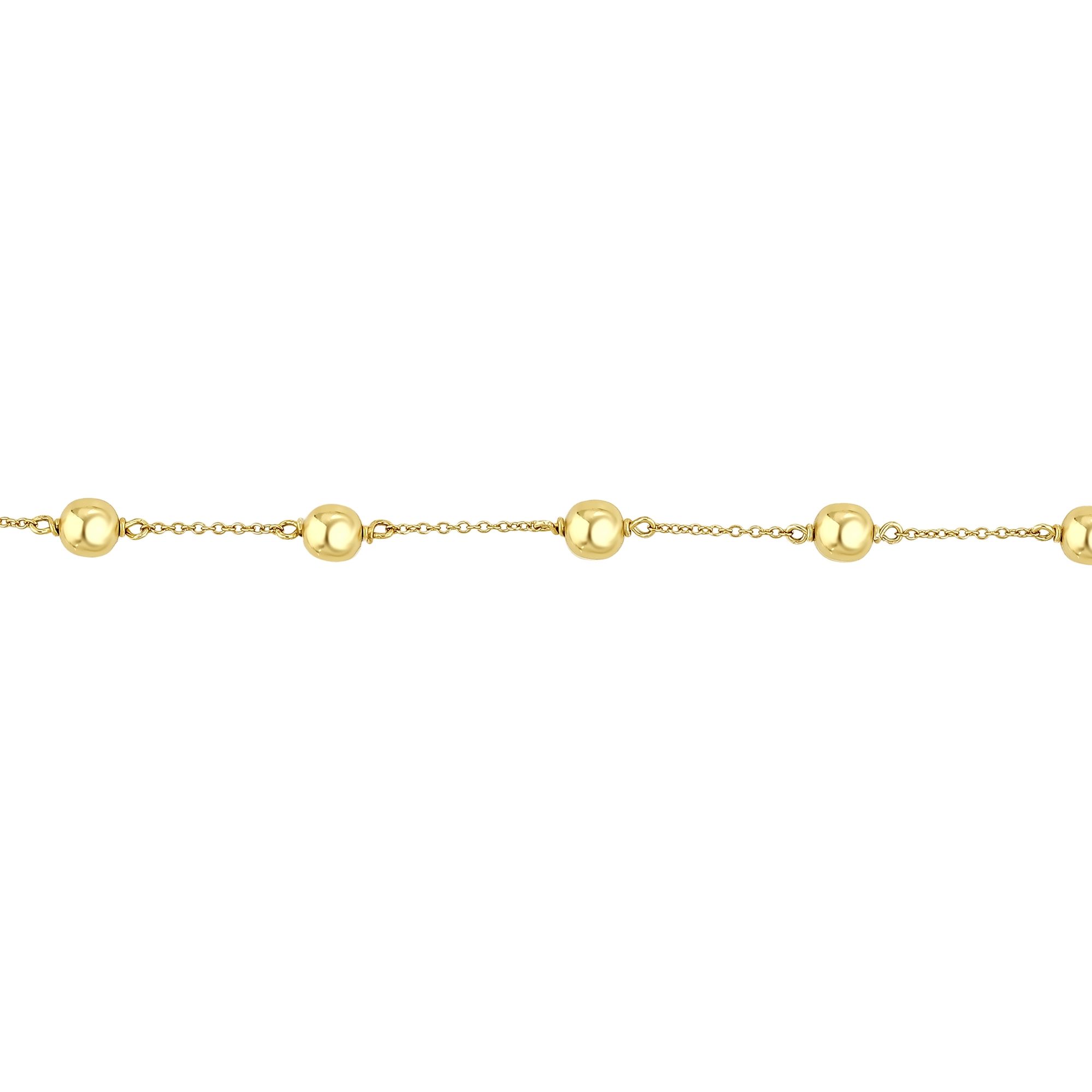Sun Collection Five-Ball Detail Silver Bracelet