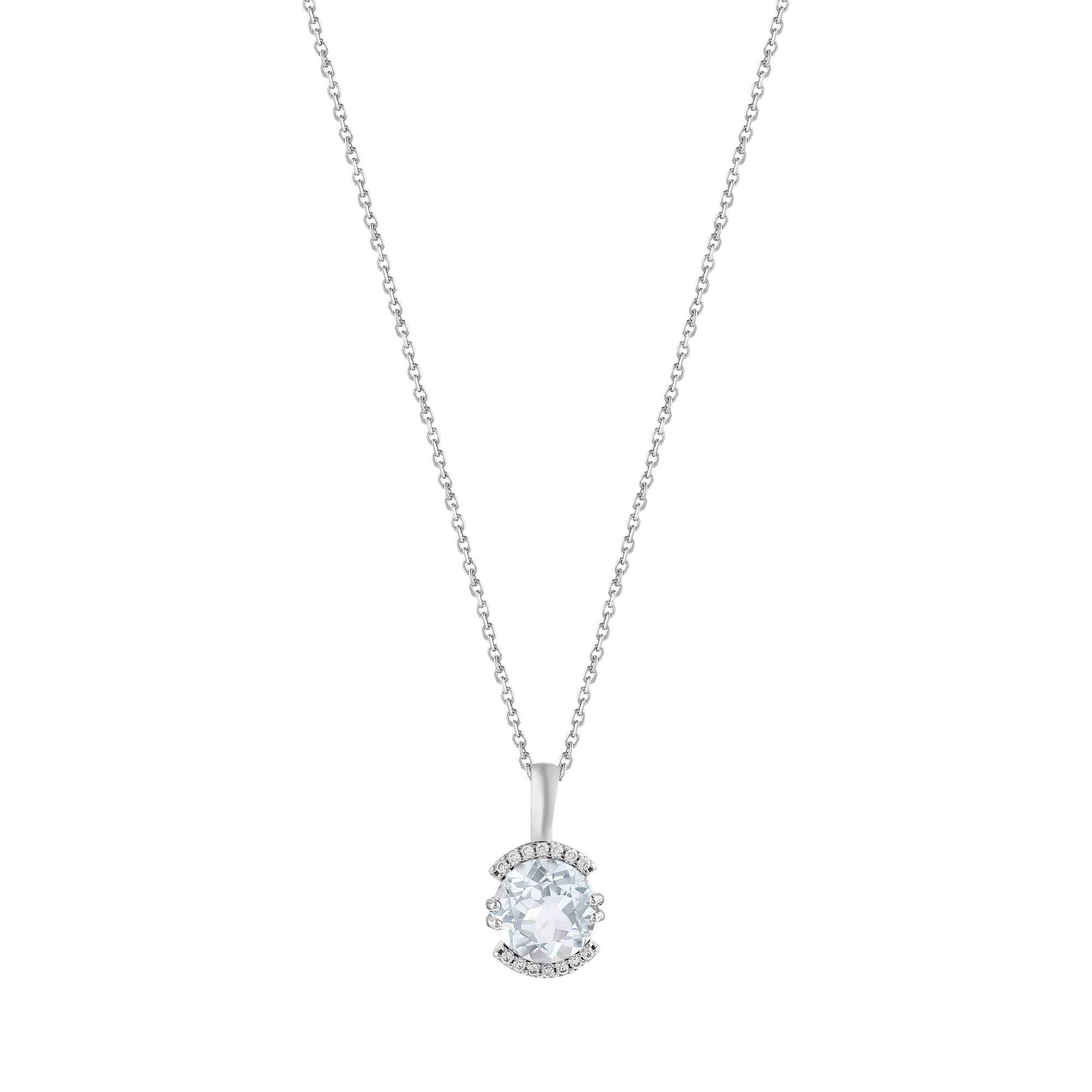 Серебряное колье Gift Collection с синим камнем