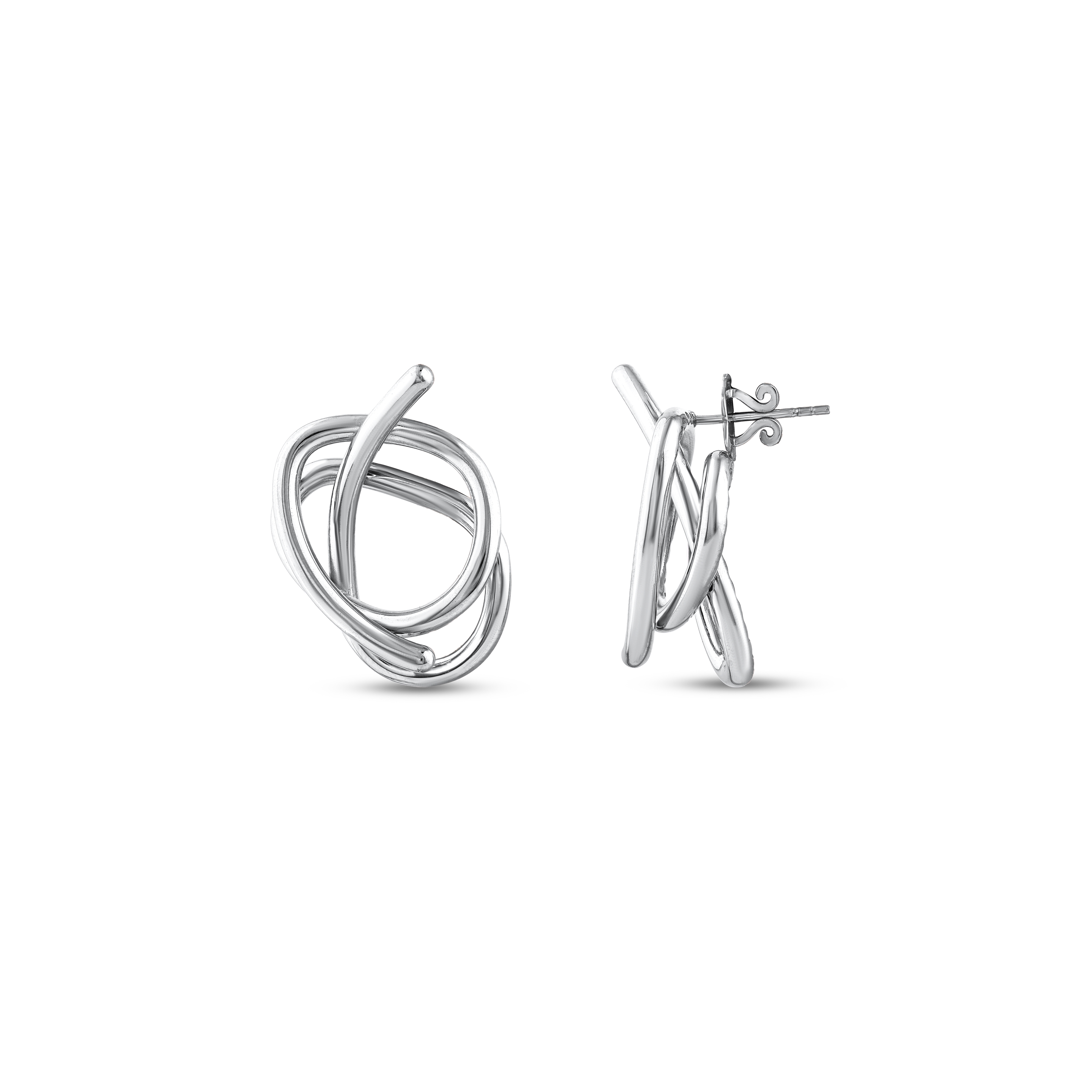 Серебряные серьги-спирали из коллекции Gift
