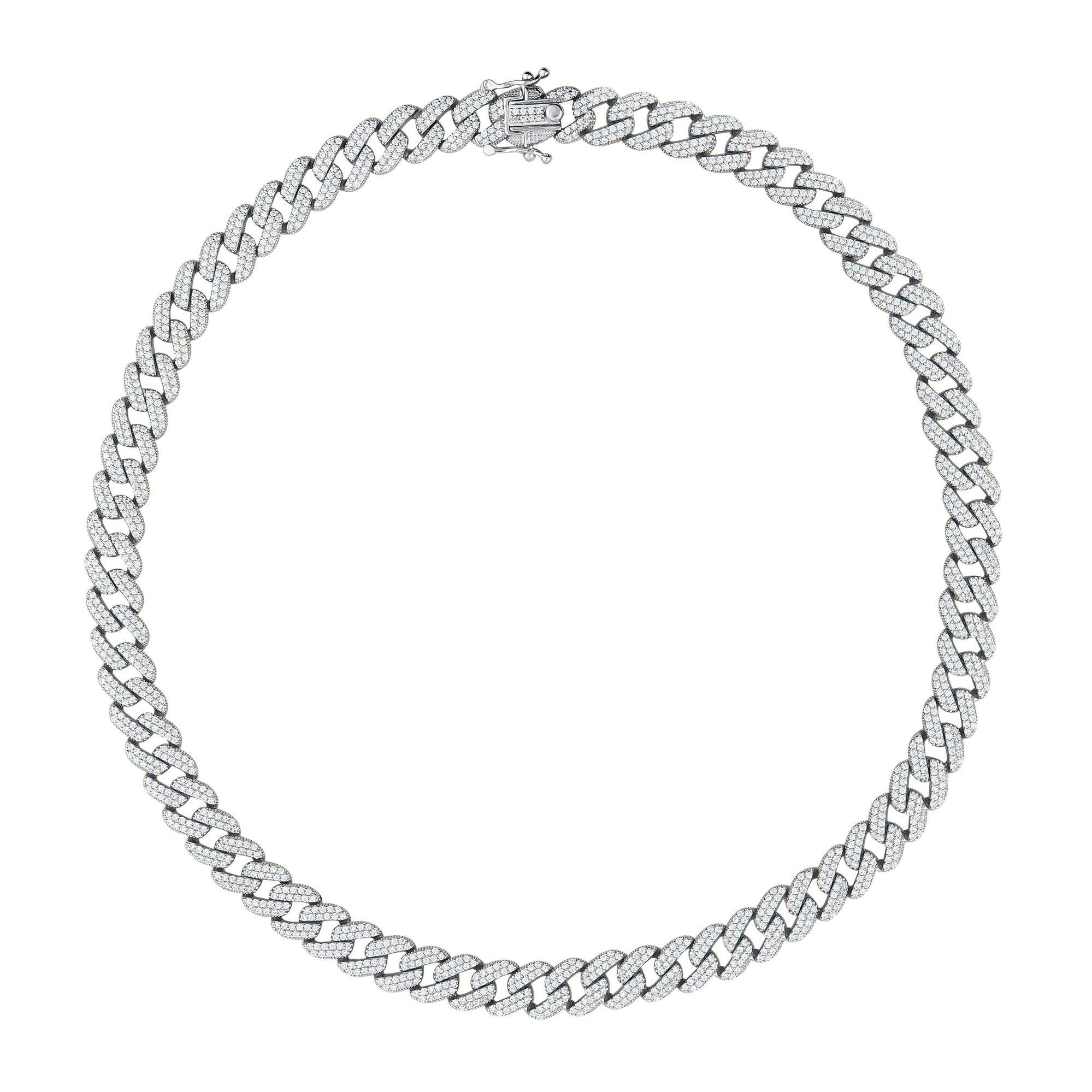 Серебряное колье Rainbow Collection с полным сиянием, модель Gourmet