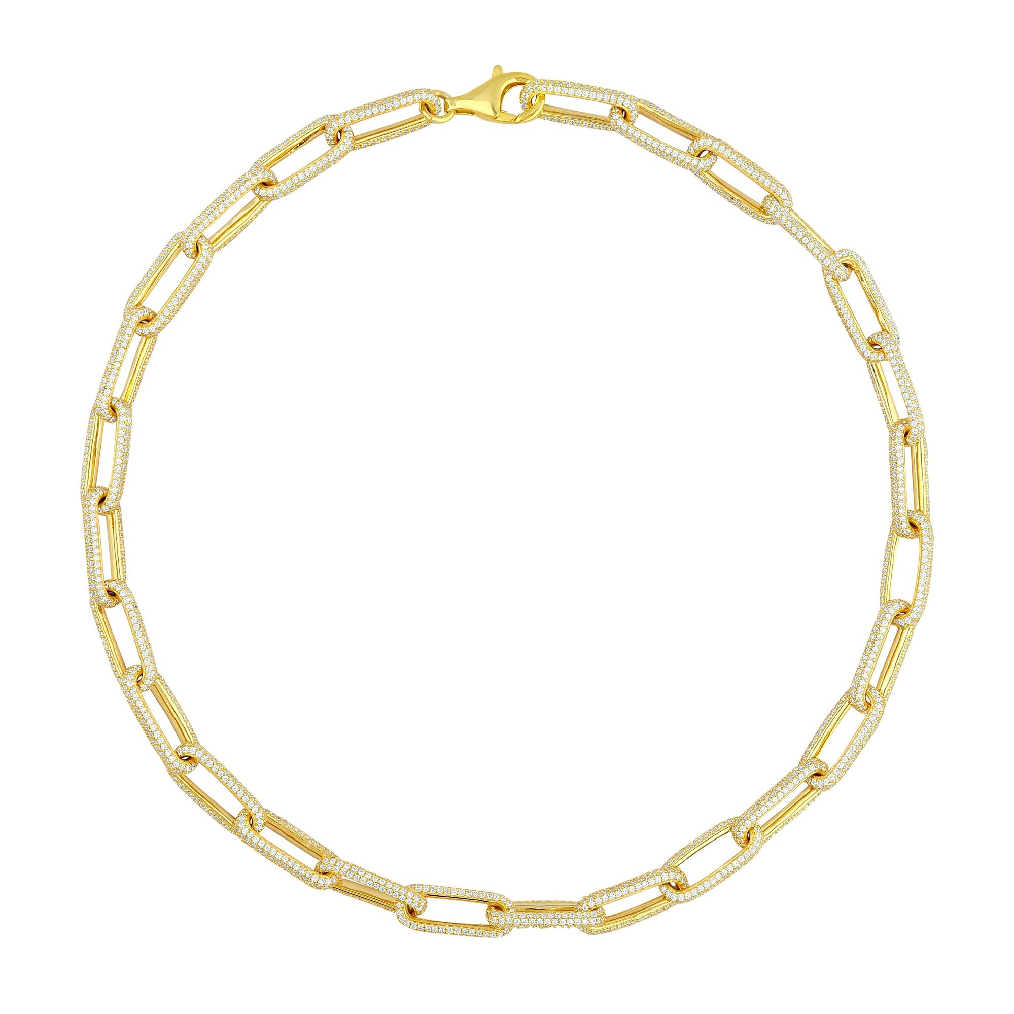 Серебряное колье Rainbow Collection, полностью инкрустированное камнями