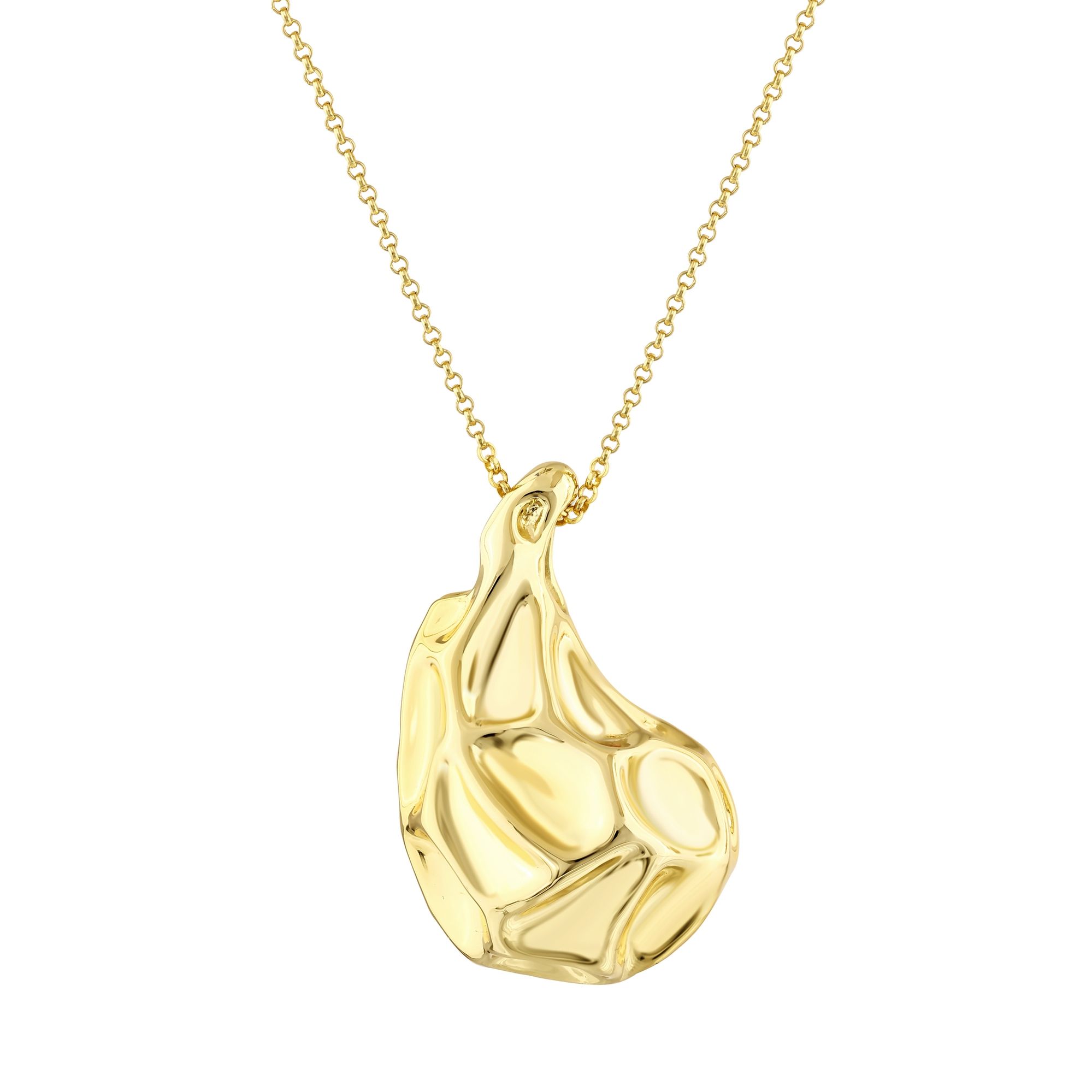 Sun Collection Teardrop Silver Necklace