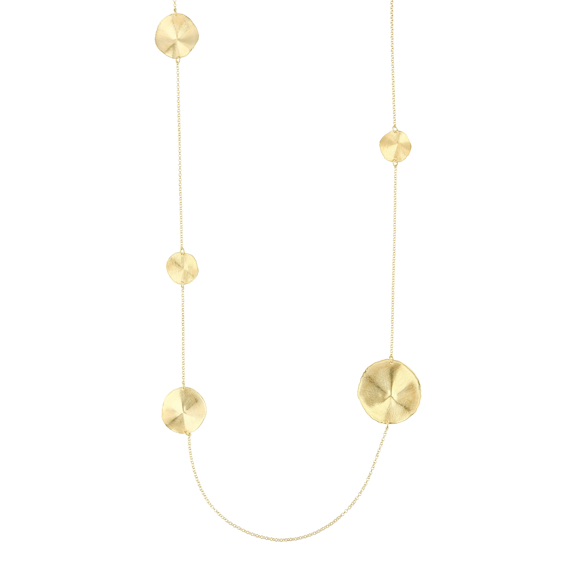 Sun Collection Textured Gold Plated Sterling Silver Necklace