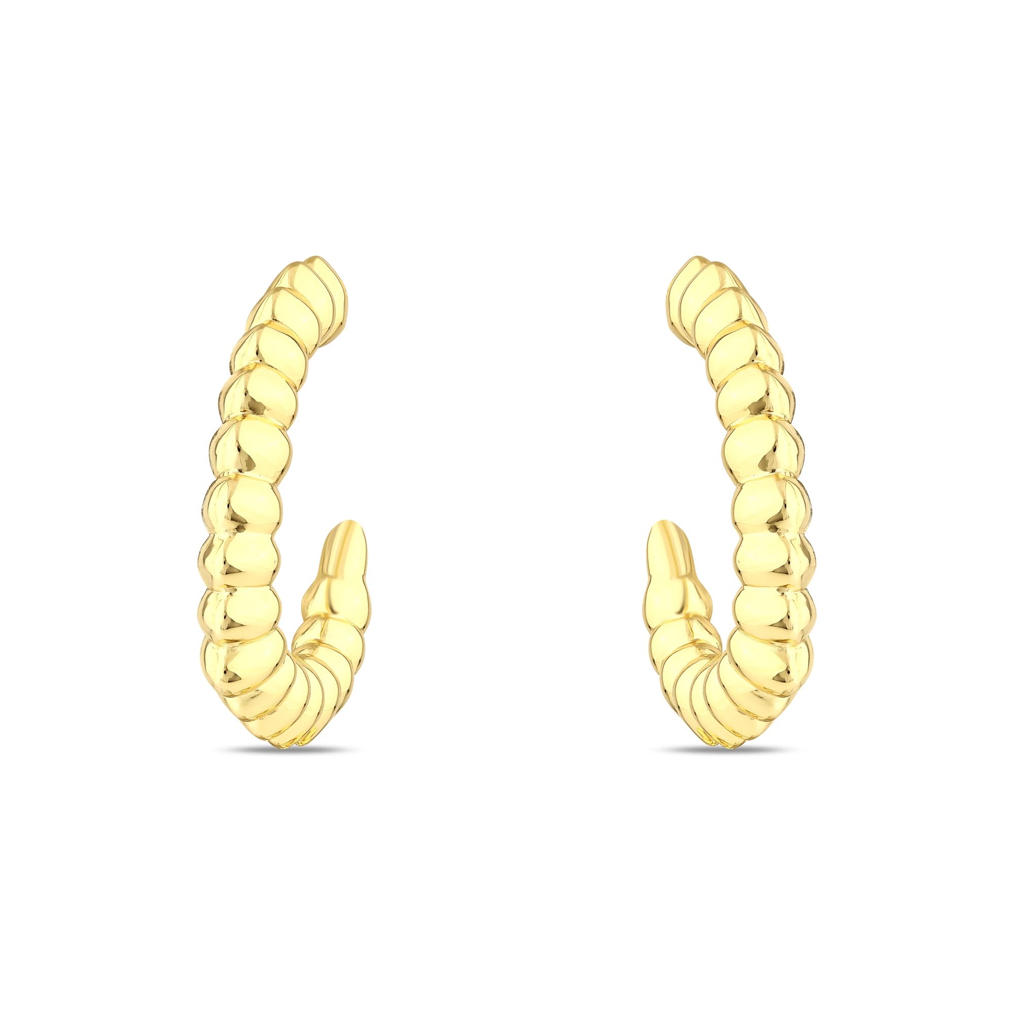 Sun Collection Articulated and Segmented Hoop Earrings
