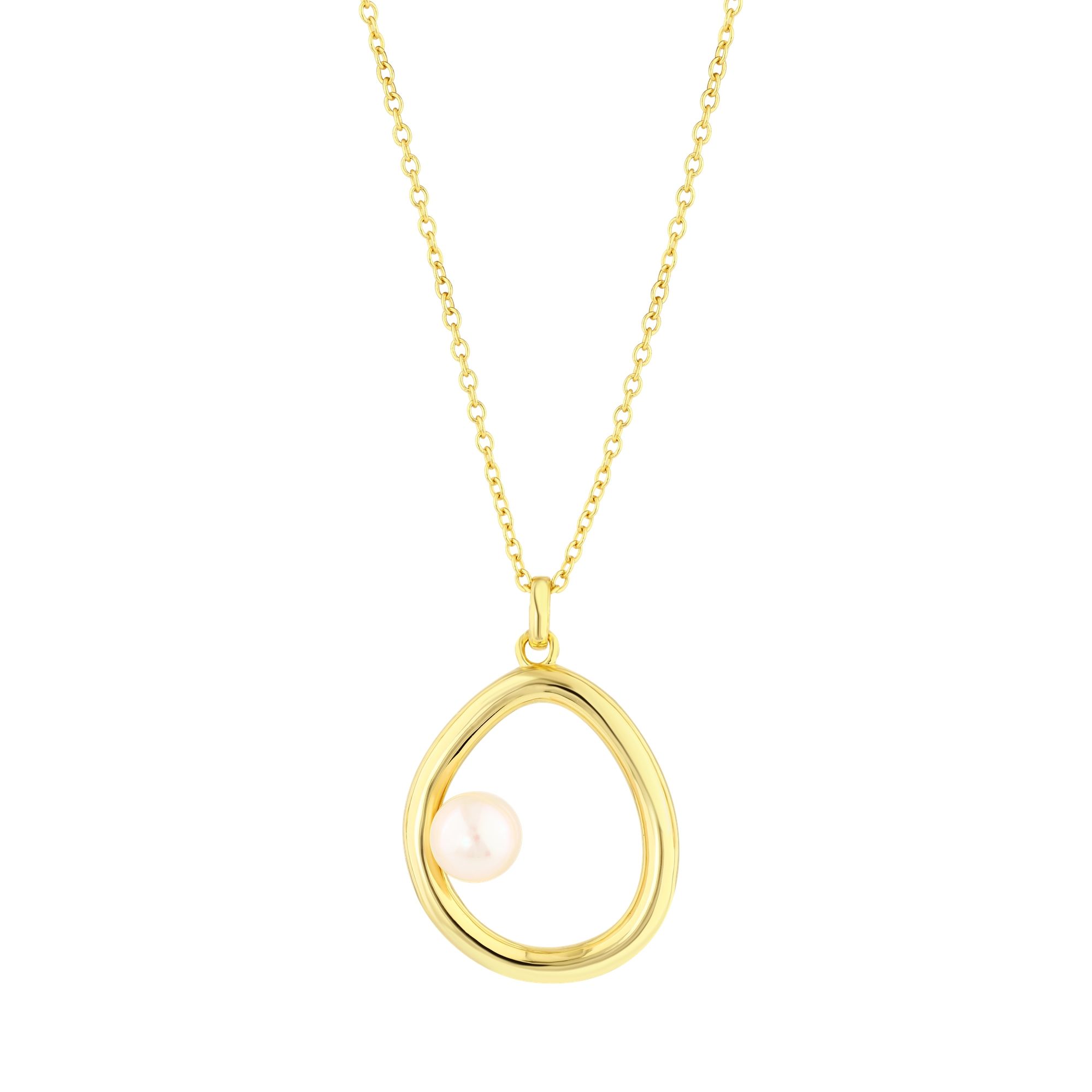 Серебряное ожерелье Sun Collection с жемчугом
