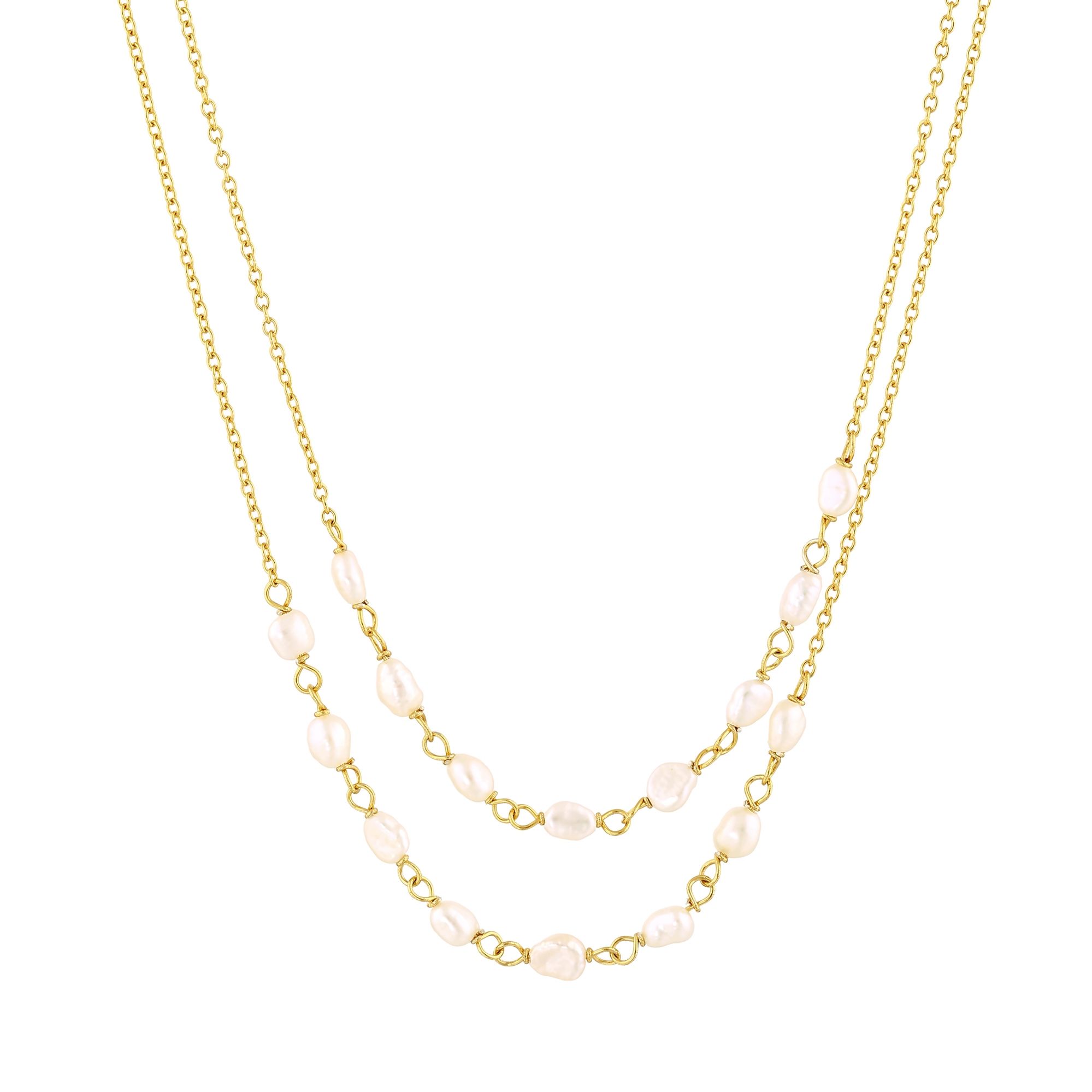 Sun Collection White Stone Silver Necklace