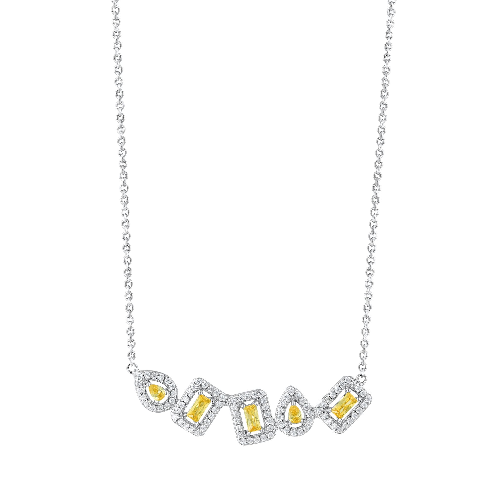 Baguette MN10971AAY Silver Necklace
