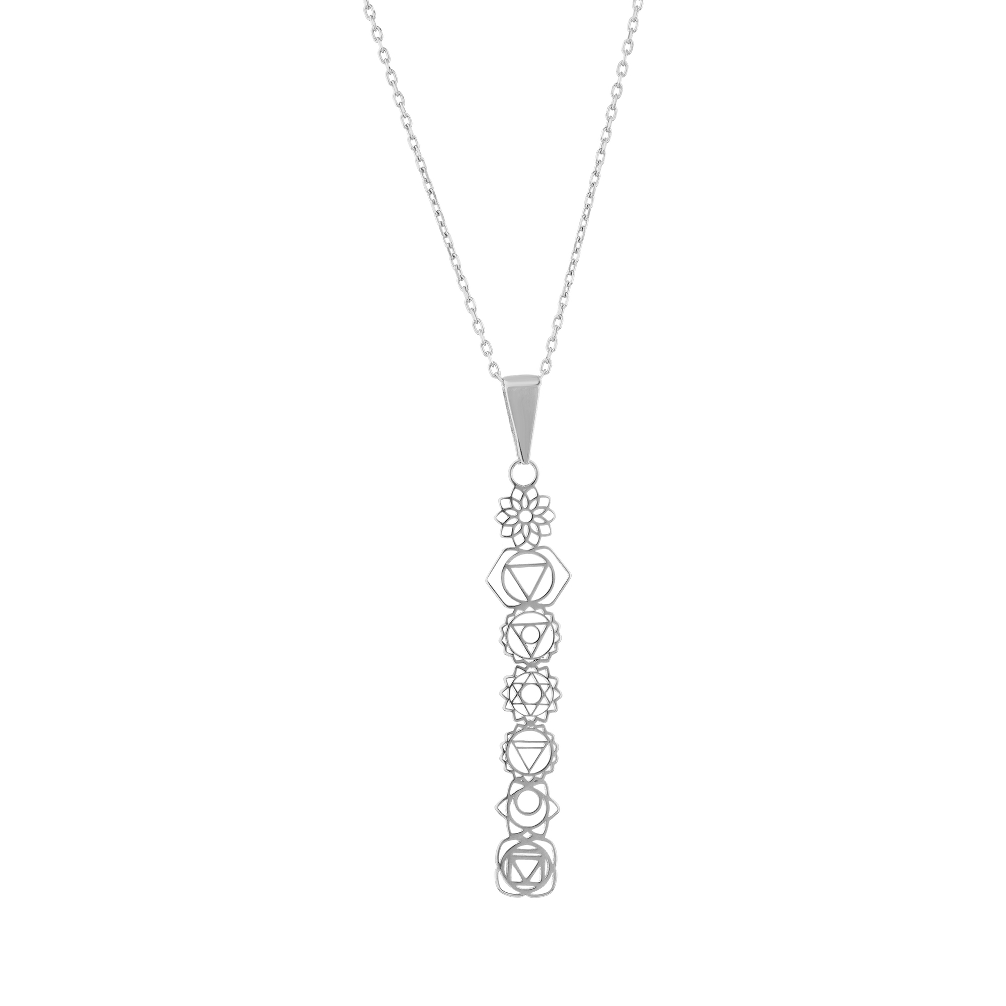 Flower Of Life NEXP1049W-00 Silver Necklace