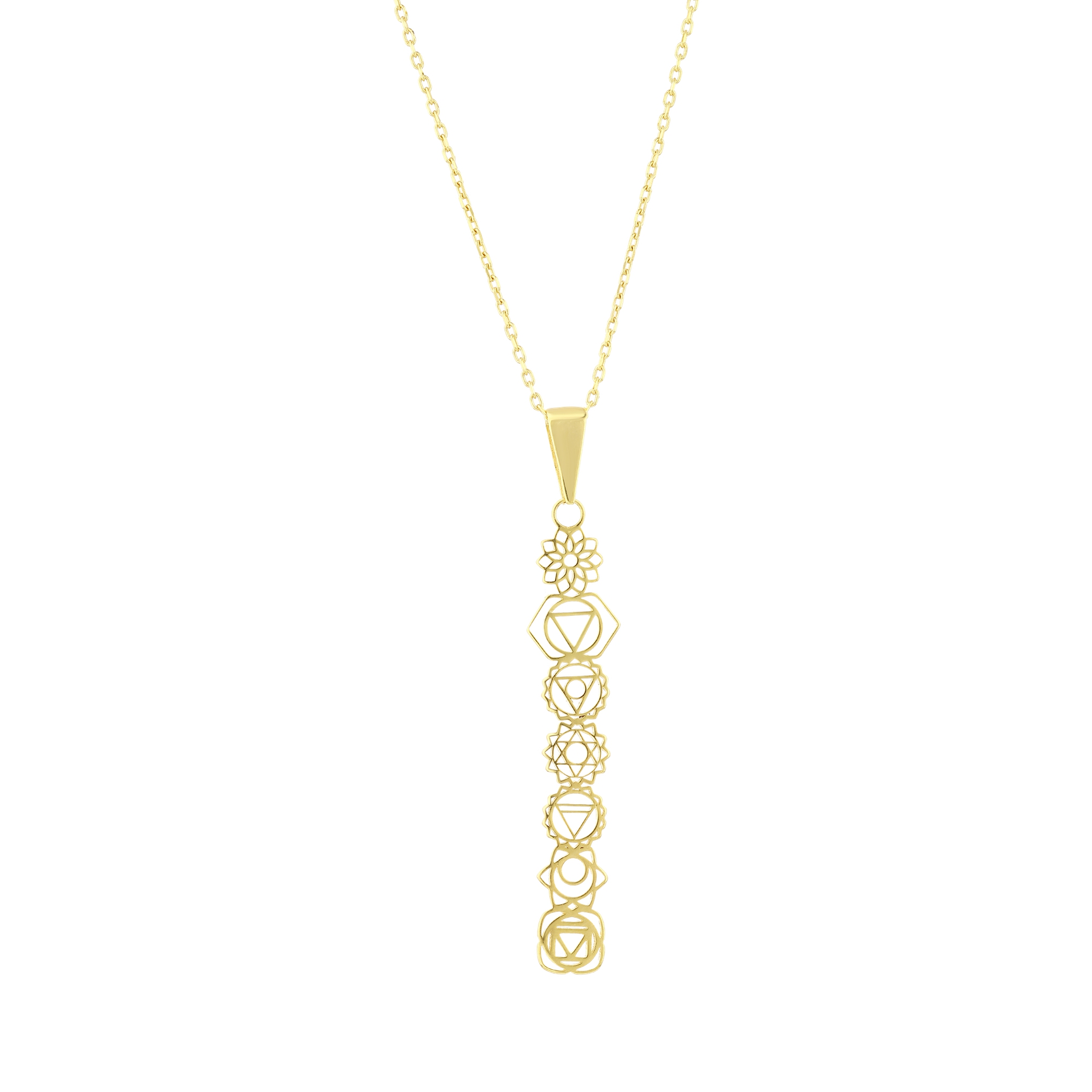 Flower Of Life NEXP1049Y-00 Silver Necklace