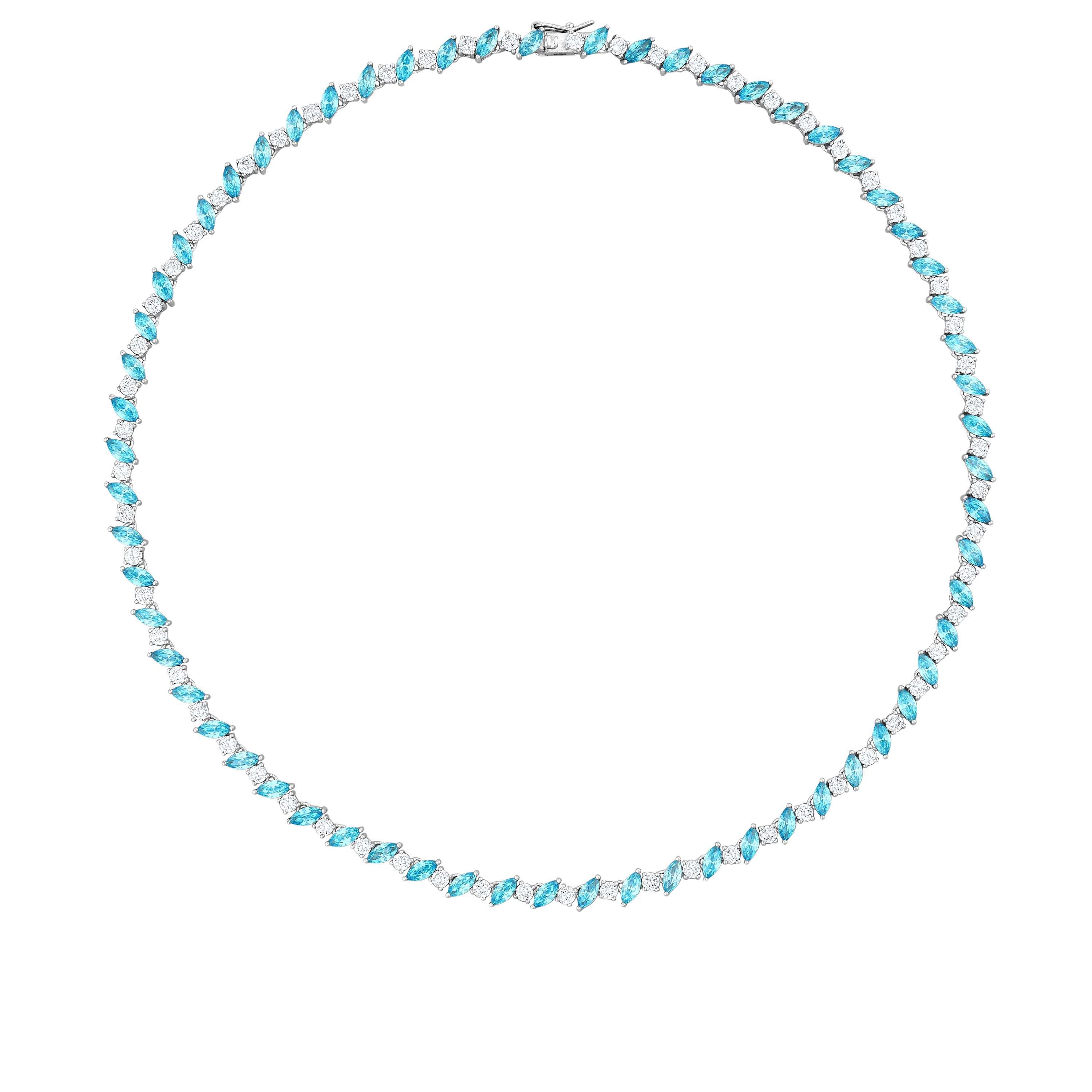Колье Baget Collection с фианитами и камнями цвета океанской волны