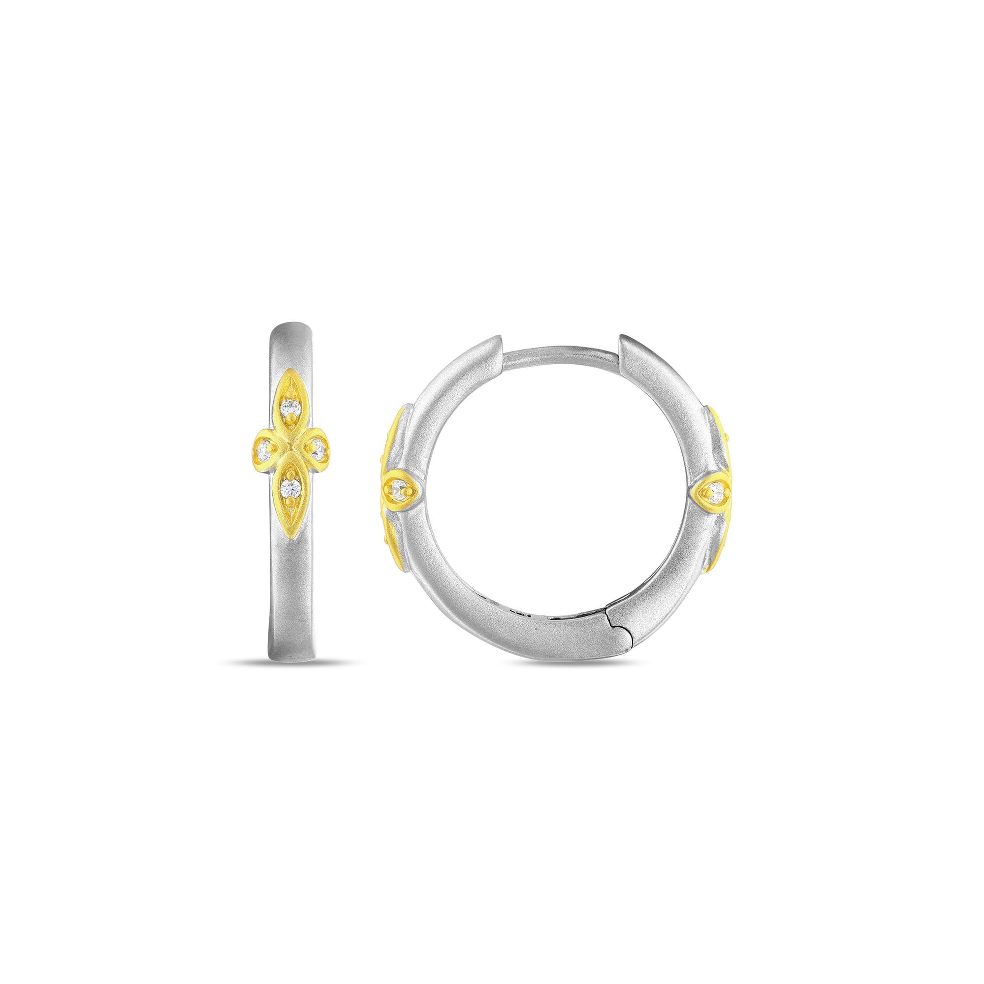 Gift Collection Yellow Star Motif Silver Earrings