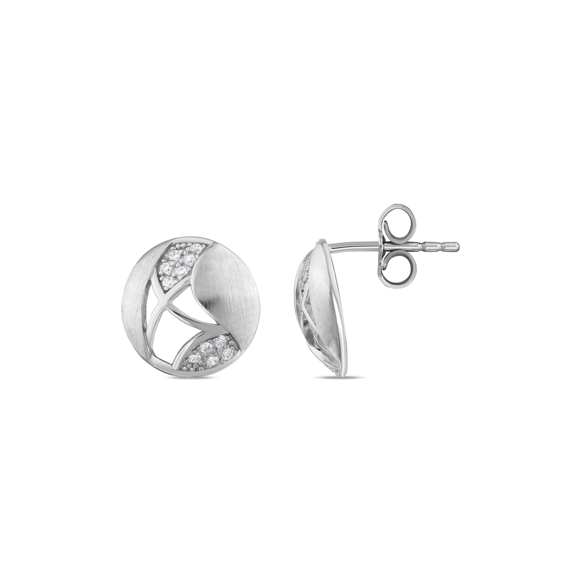 Gift Collection Linear Cage Model Silver Earrings