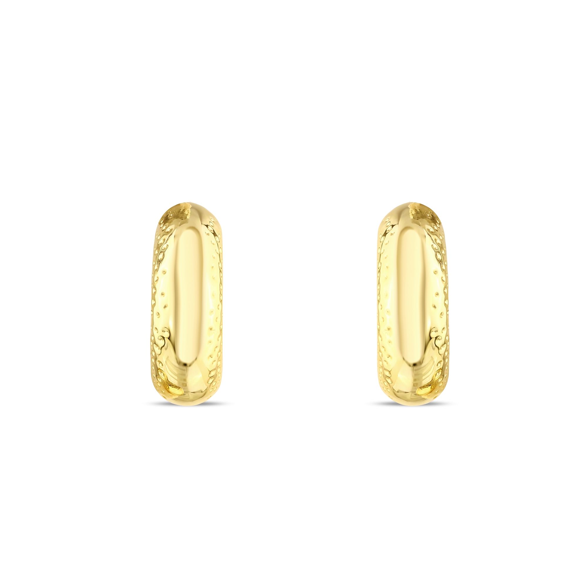 Sun Collection Dotted Textured Silver Earrings