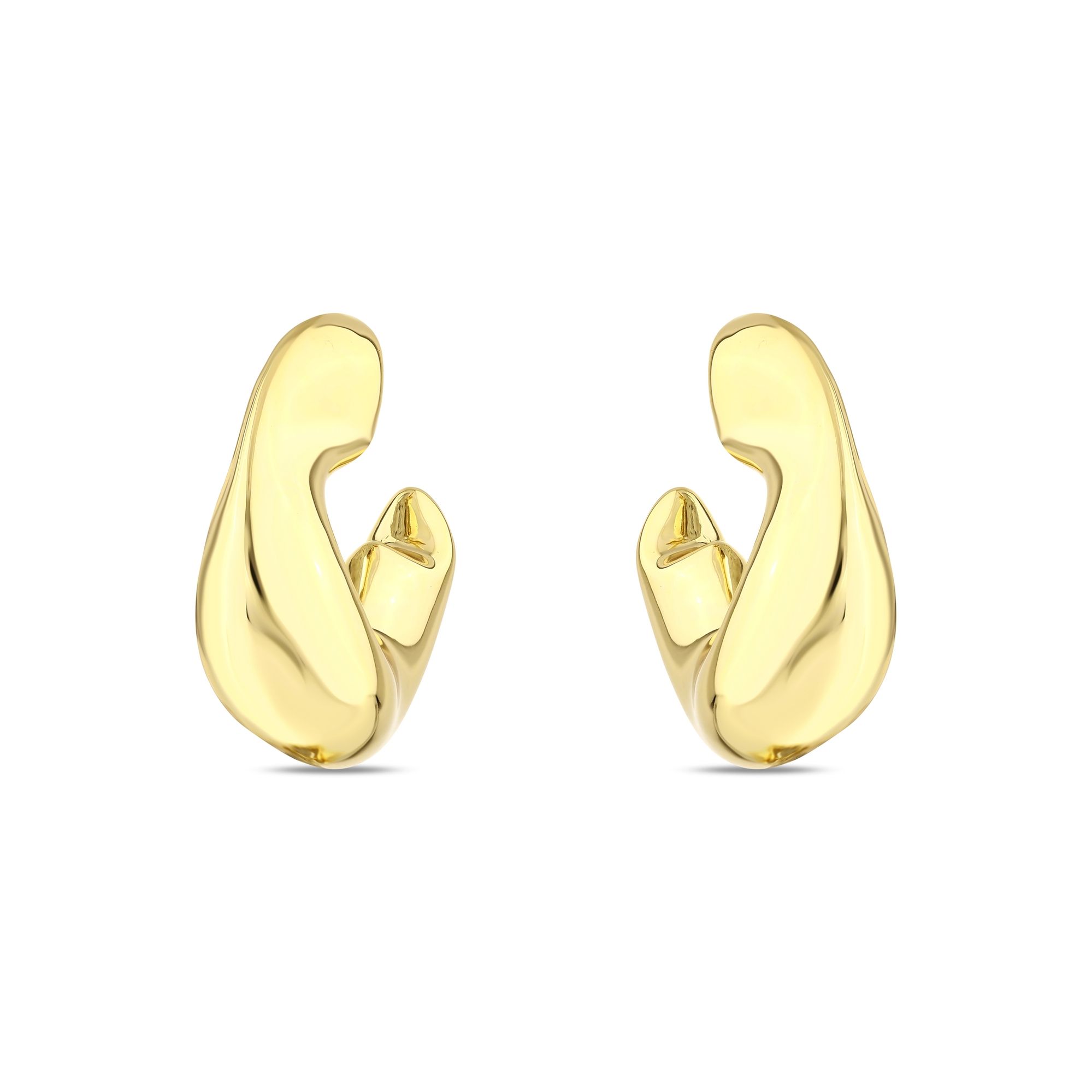 Sun Collection Voluminous Silver Earrings