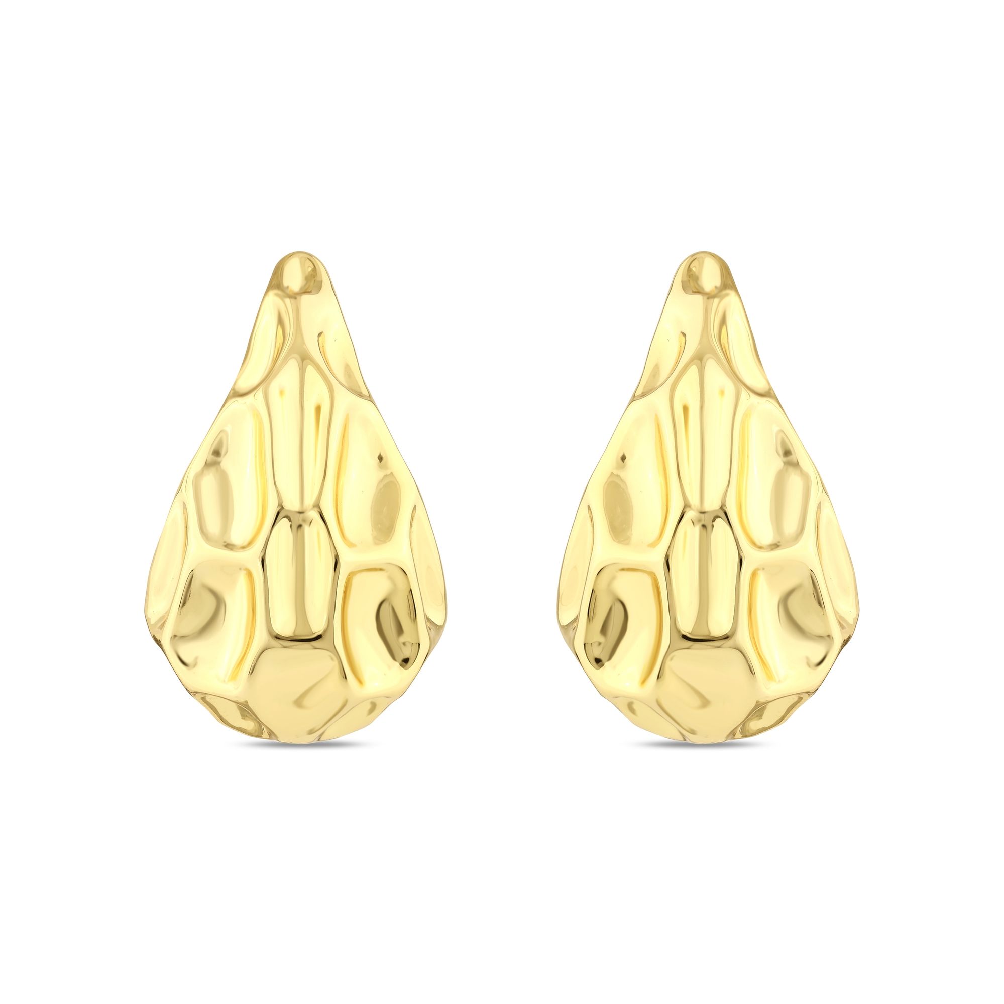 Sun Collection Geo-Drop Silver Earrings