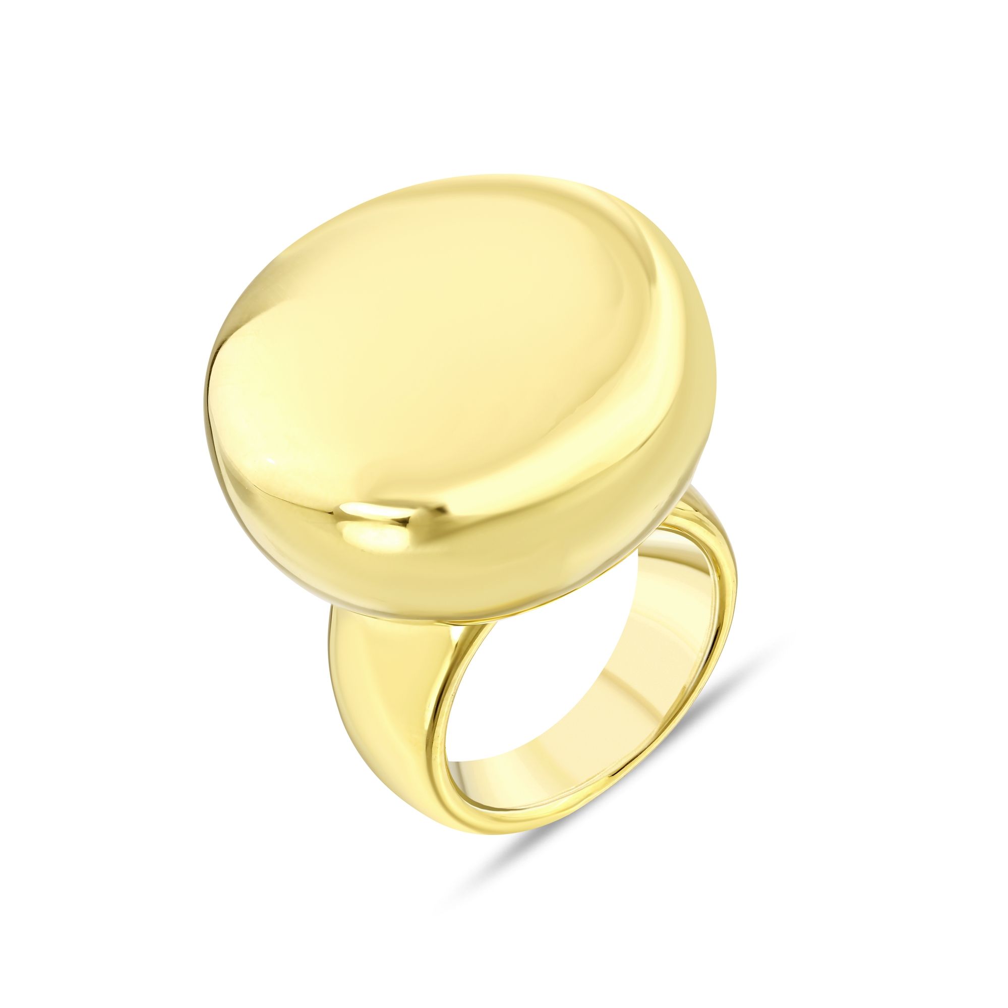 Sun Collection Thick Circle Silver Ring