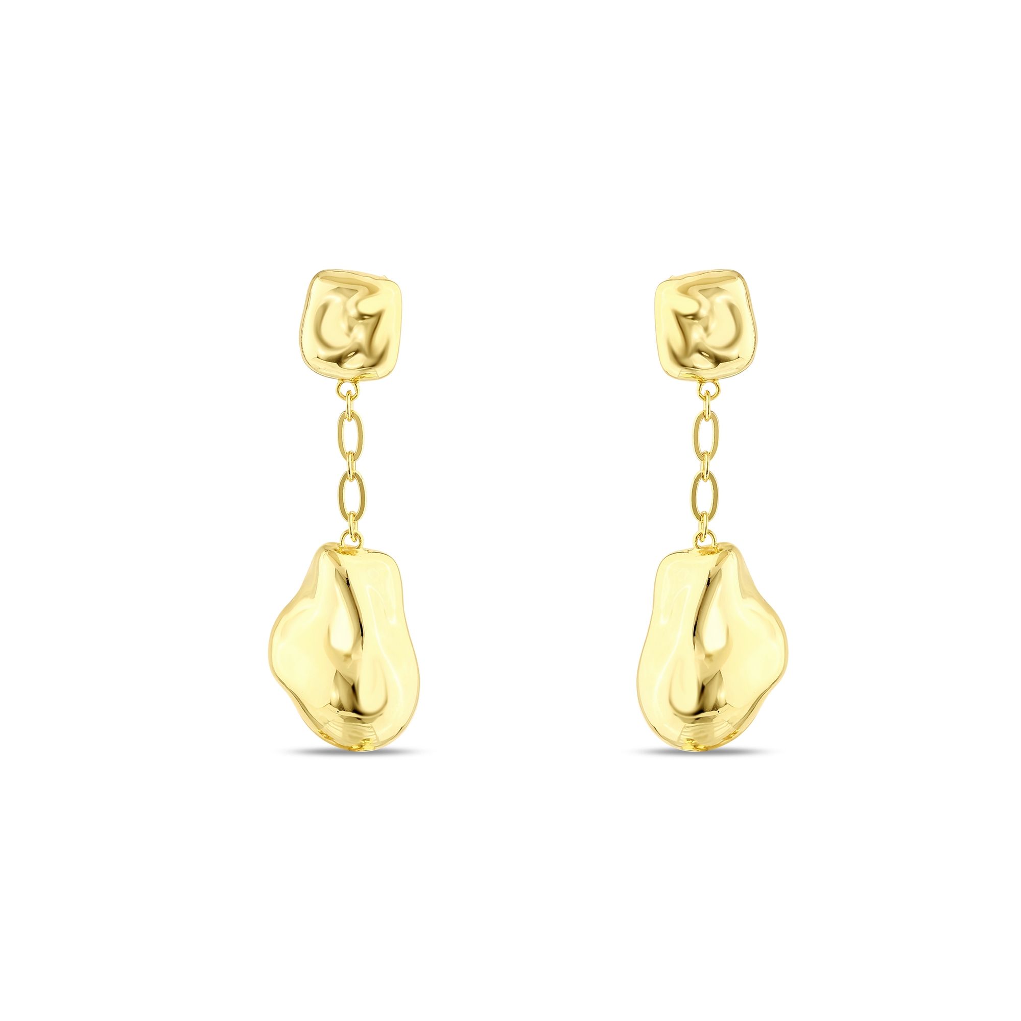 Sun Collection Large Silver Earrings