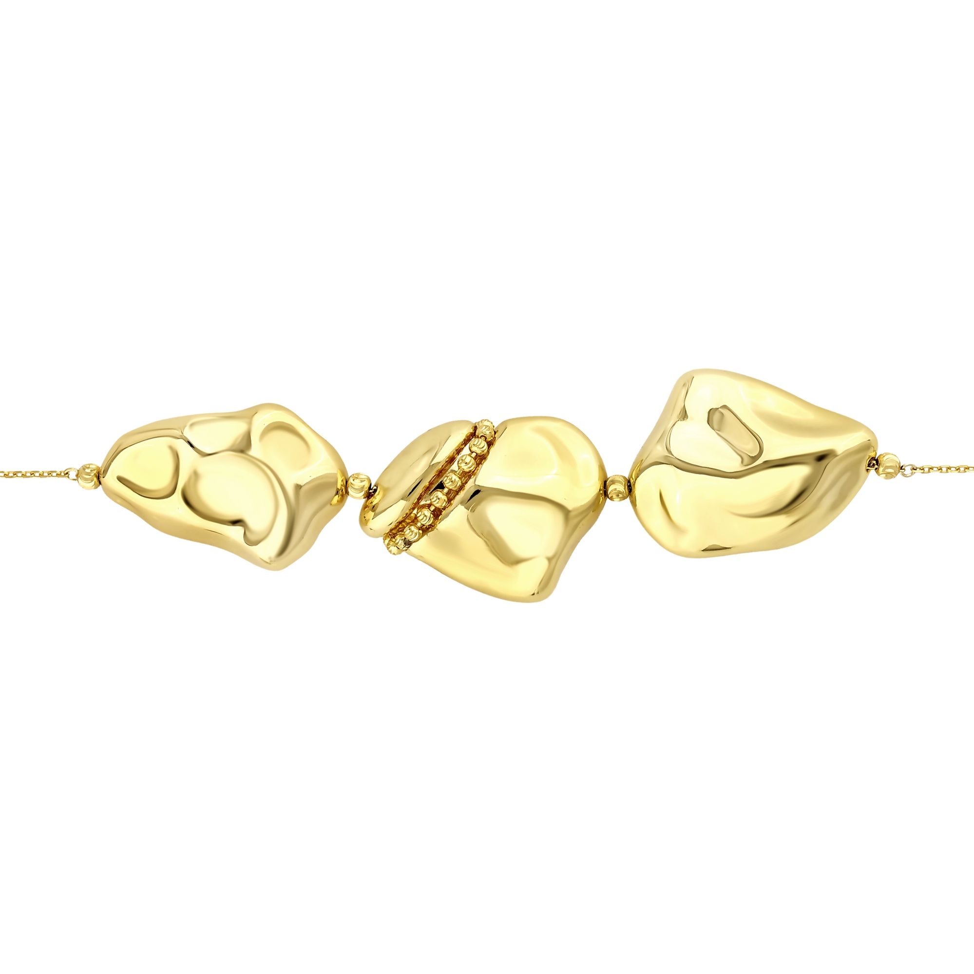 Sun Collection Amorphous Triple-Piece Silver Bracelet