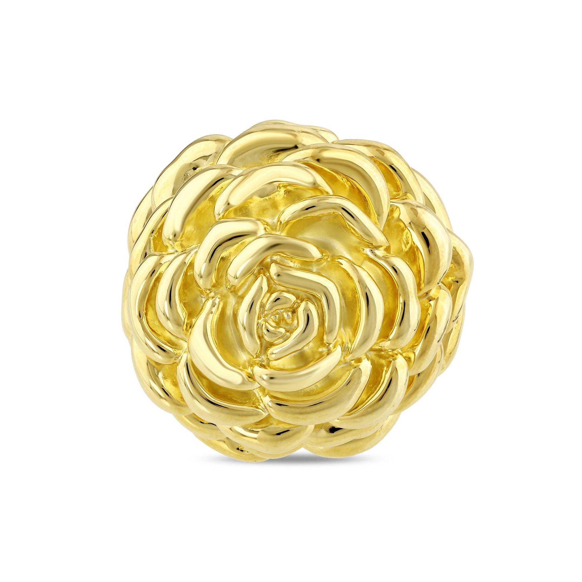 Sun Collection Voluminous Rose Figured Silver Ring