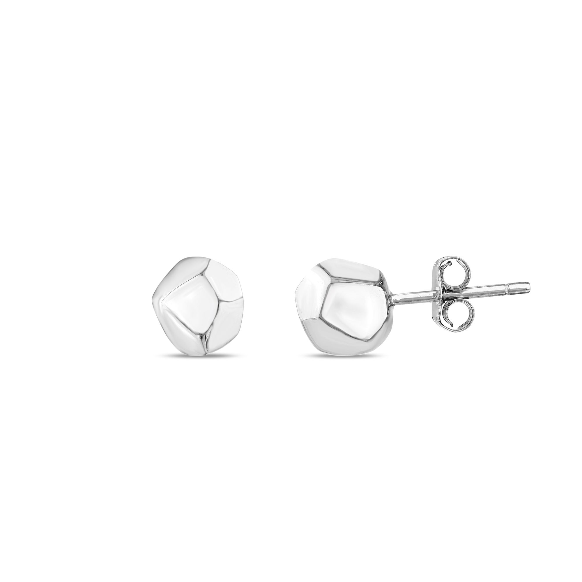 Baguette Collection Silver Geometric Earrings
