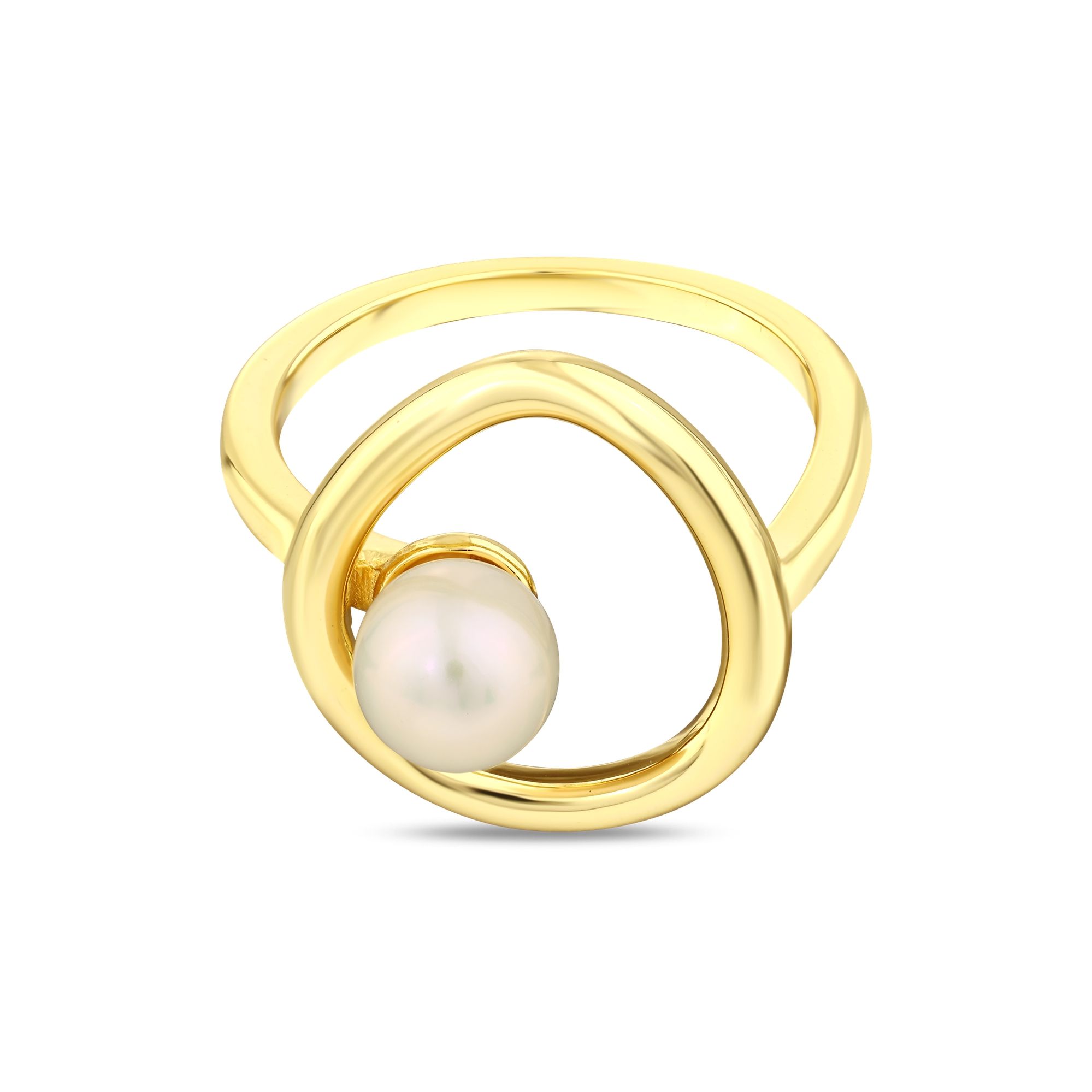 Sun Collection Silver Ring with White Stones