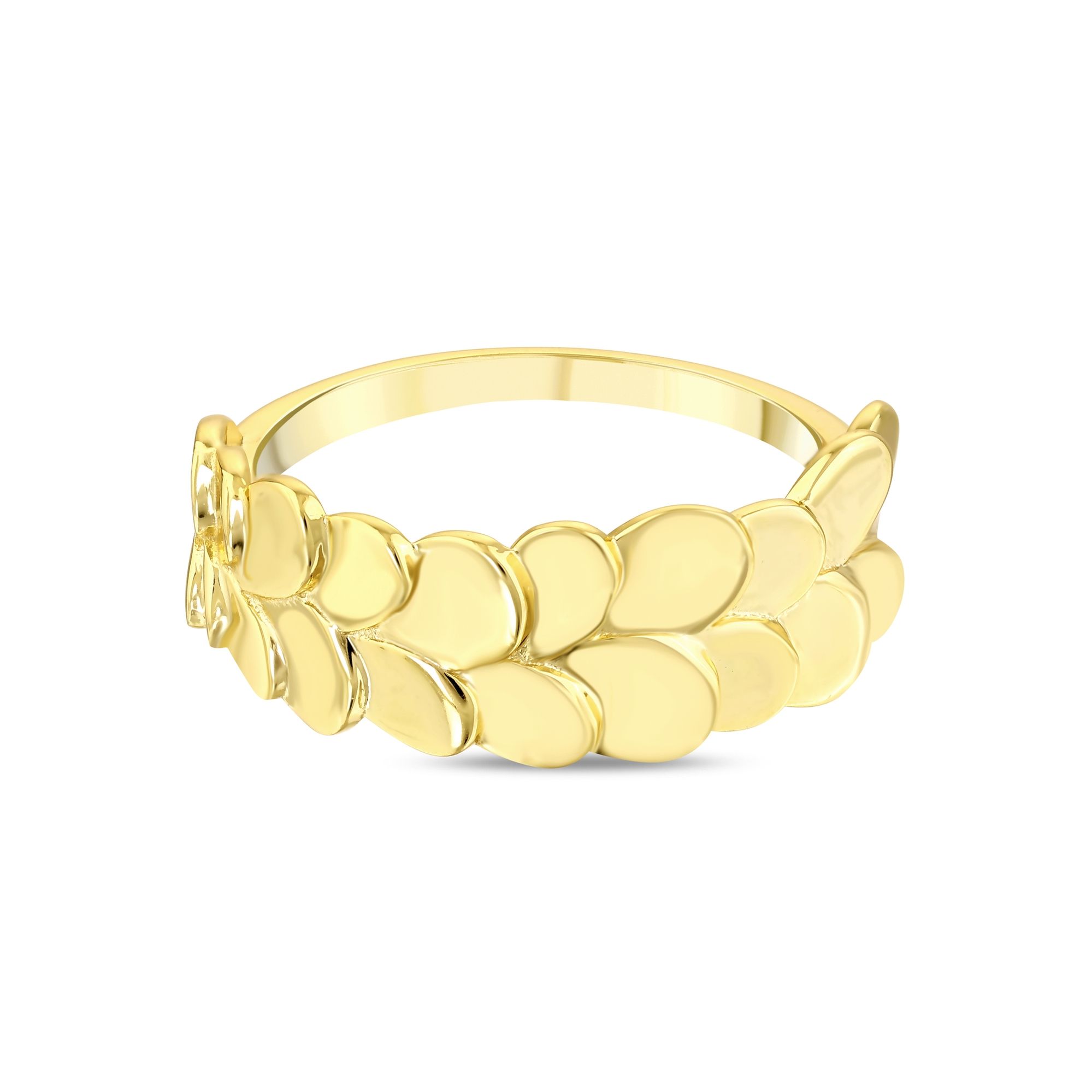 Sun Collection Sequin Design Silver Ring
