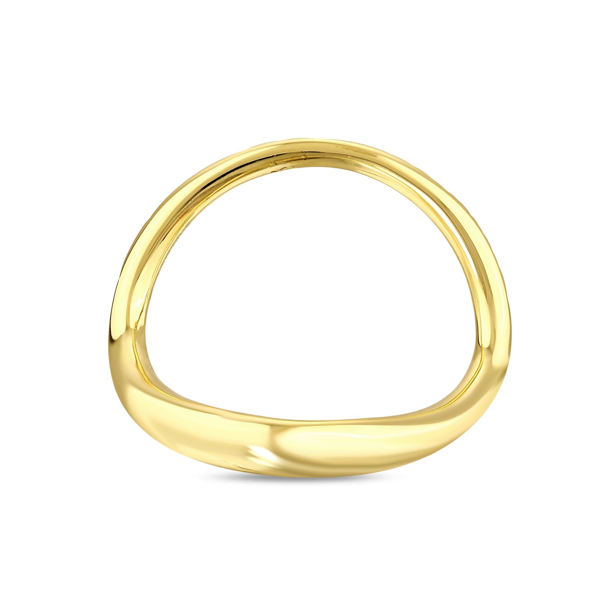 Sun Collection Curved Silver Ring