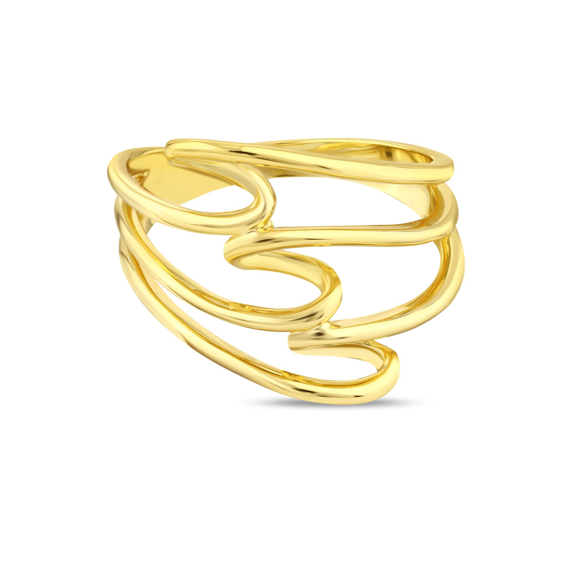 Sun Collection Wavy Silver Ring