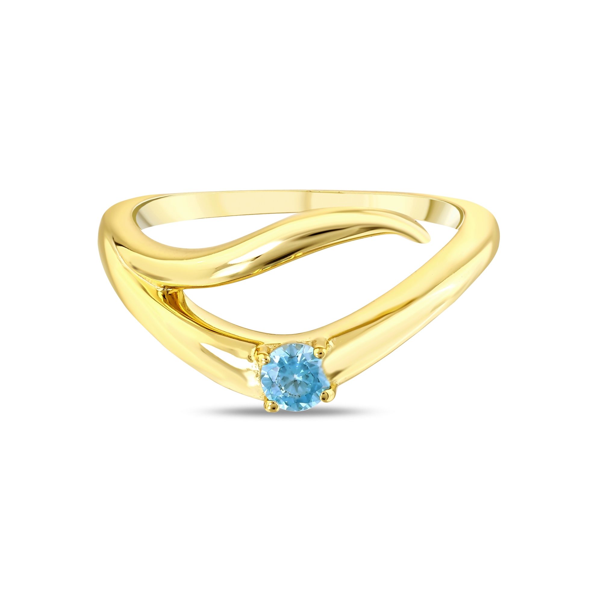 Sun Collection Blue Stone Silver Ring