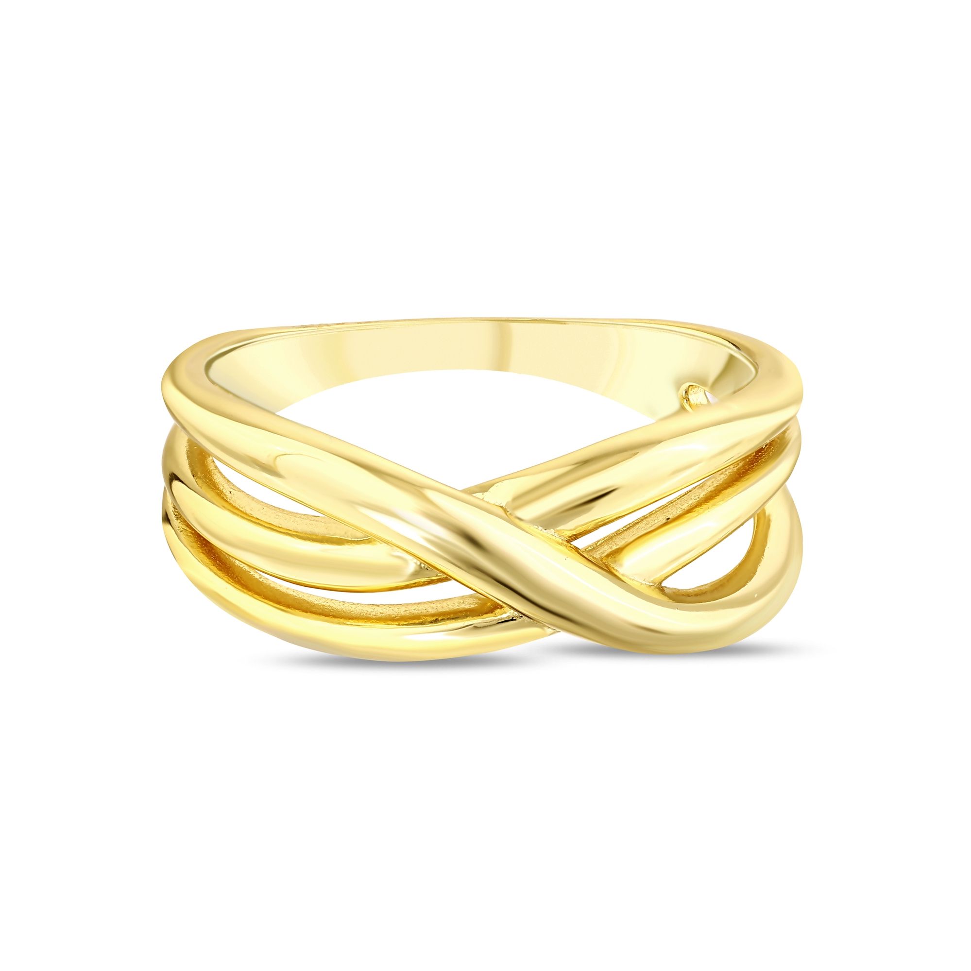 Sun Collection Crossover Silver Ring