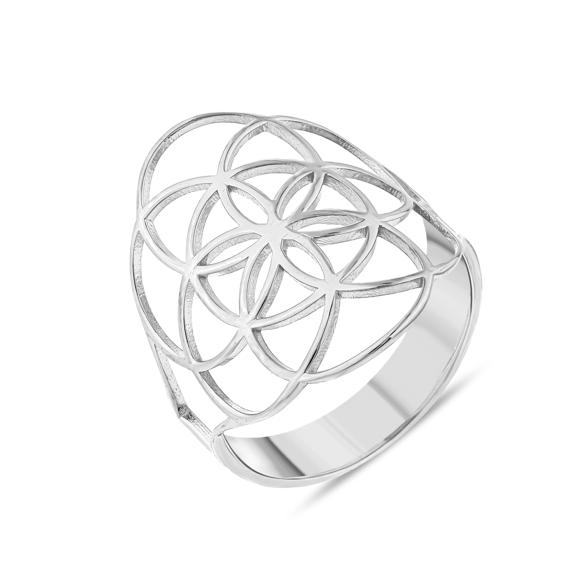 Серебряное кольцо Flower Of Life NEXR1008W-00