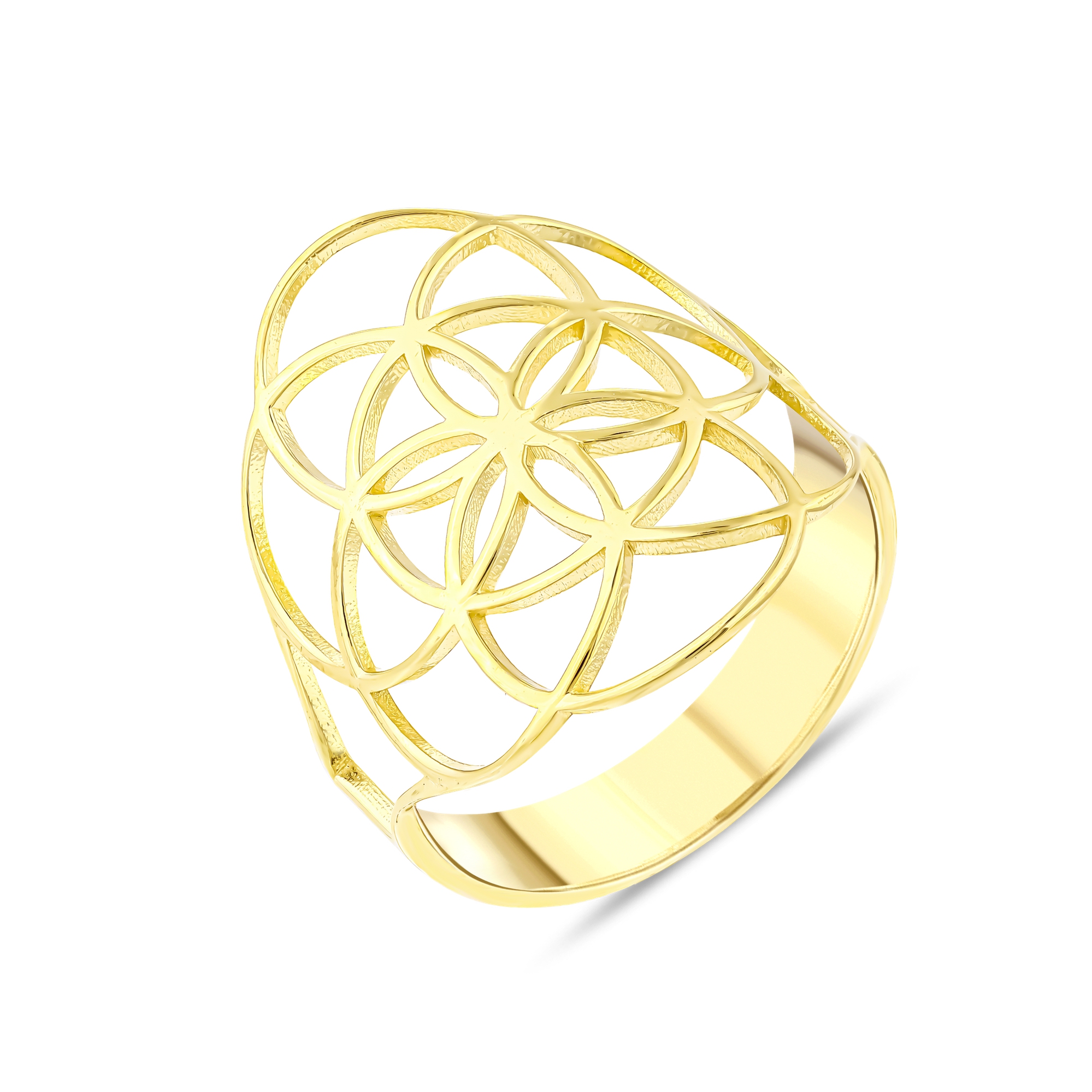 Flower Of Life NEXR1008Y-00 Gümüş Yüzük