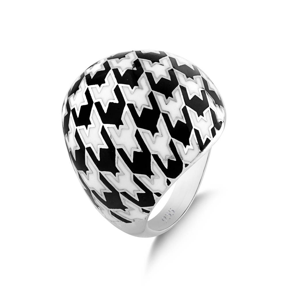 Pied De Poule PPHR0011-CZ Silver Ring