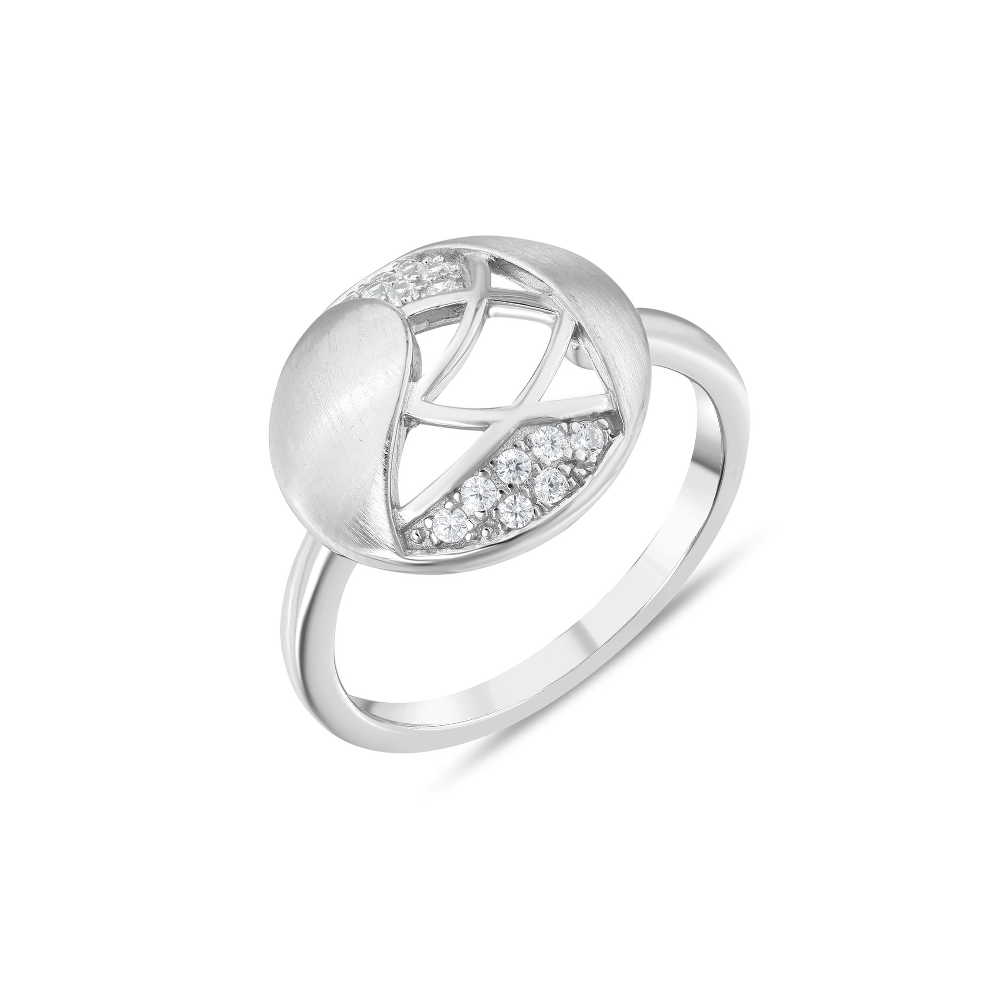 Gift Collection Window Design Stone Silver Ring