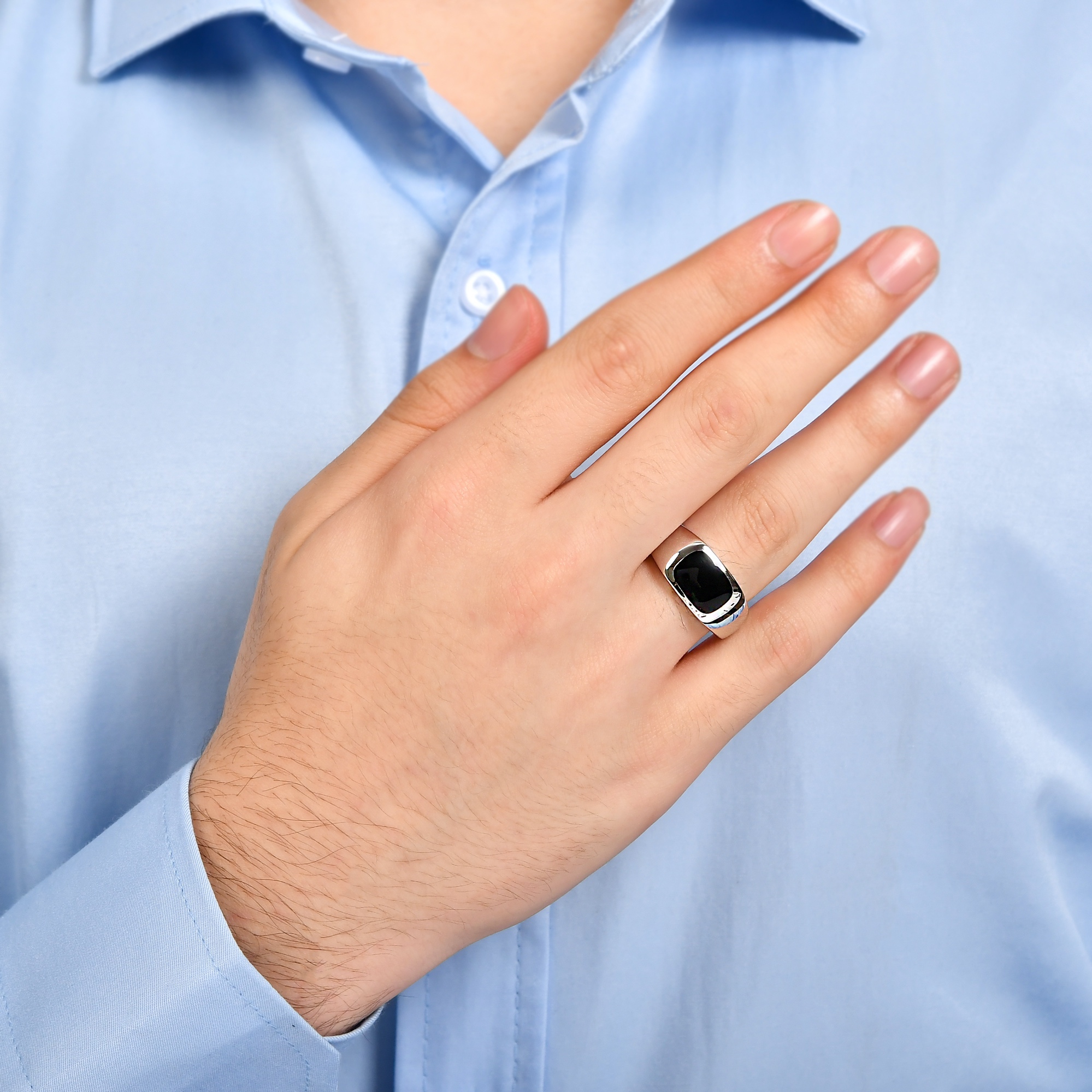 Bravoman Collection Black Stone Ring